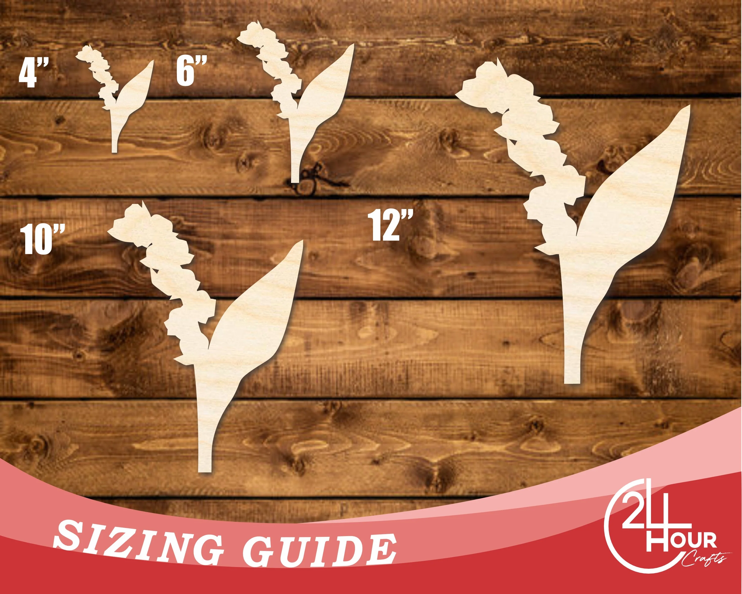 Unfinished Wood Lilly Of The Valley Shape | DIY Craft Cutout | up to 46" DIY - Image 3