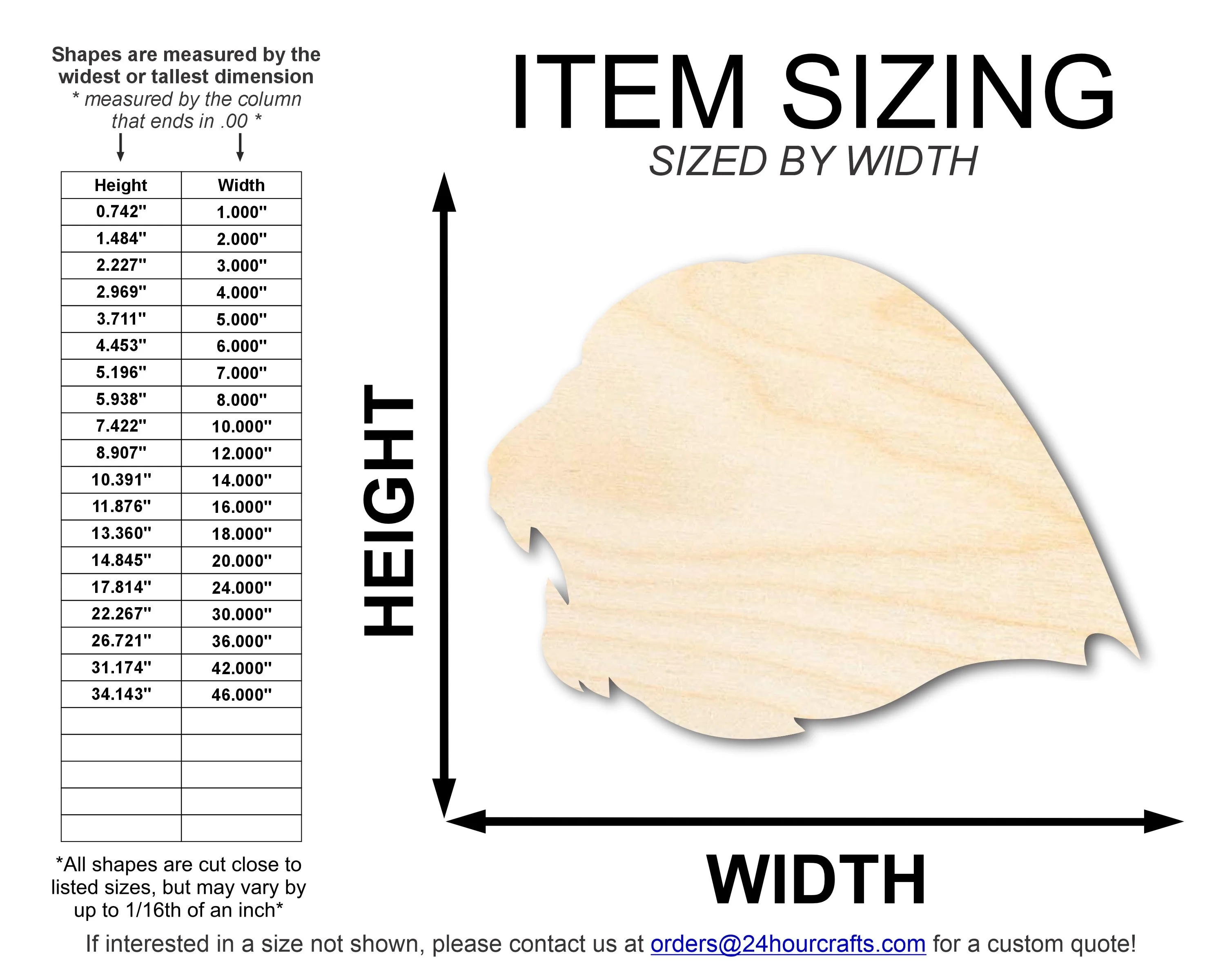 Unfinished Wood Lion Mascot Shape | DIY Craft Cutout | up to 46" DIY - Image 2