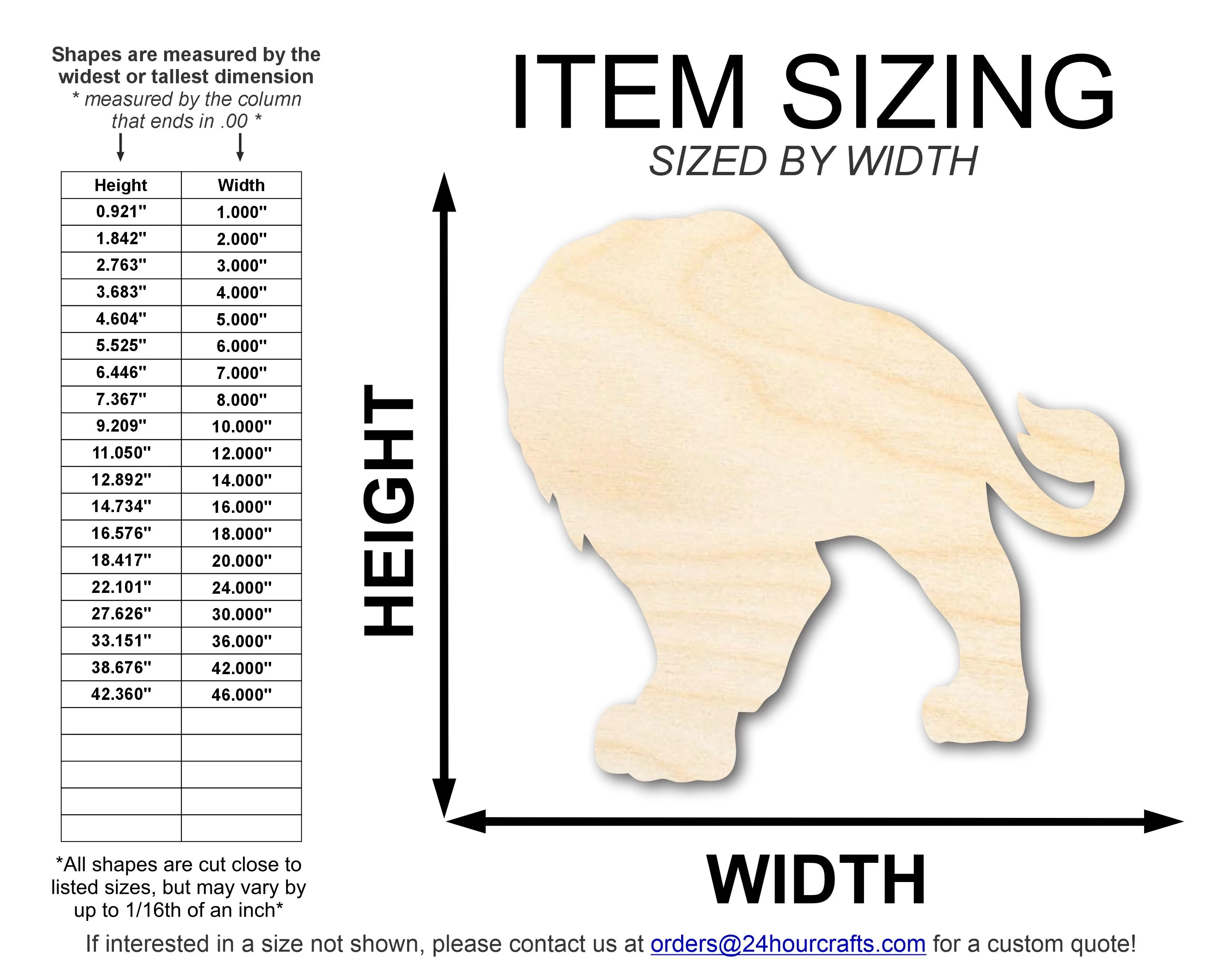 Unfinished Wood Lion Mascot Shape | DIY Craft Cutout | up to 46" DIY - Image 2