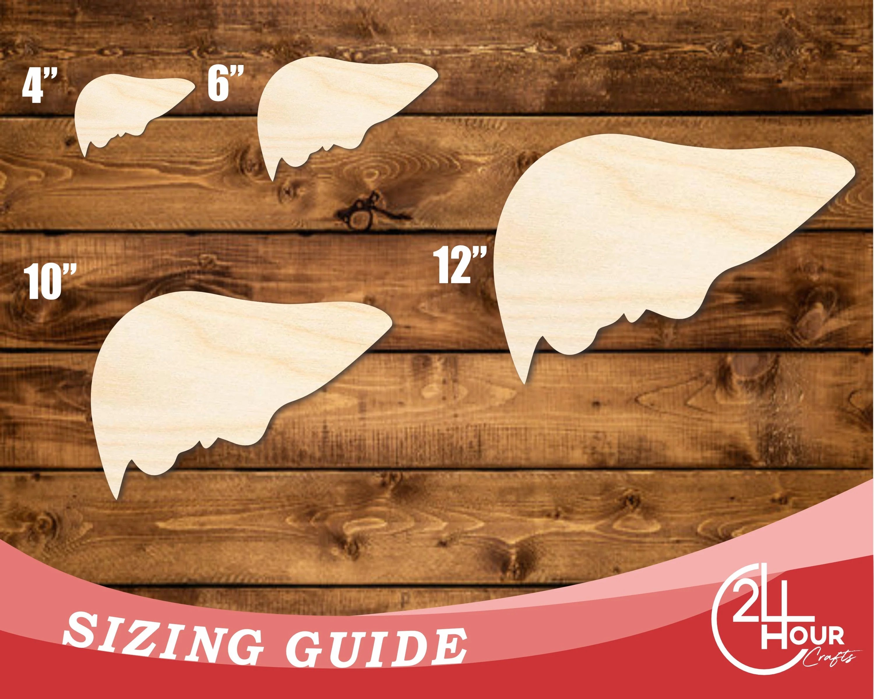 Unfinished Wood Liver Shape | DIY Craft Cutout | up to 46" DIY - Image 3