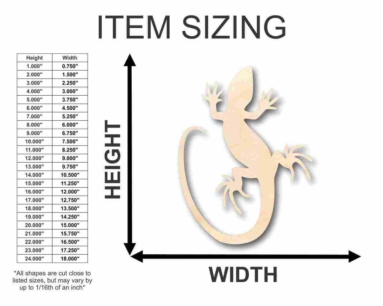 Unfinished Wood Lizard Shape - Animal - Craft - up to 46" DIY - Image 2