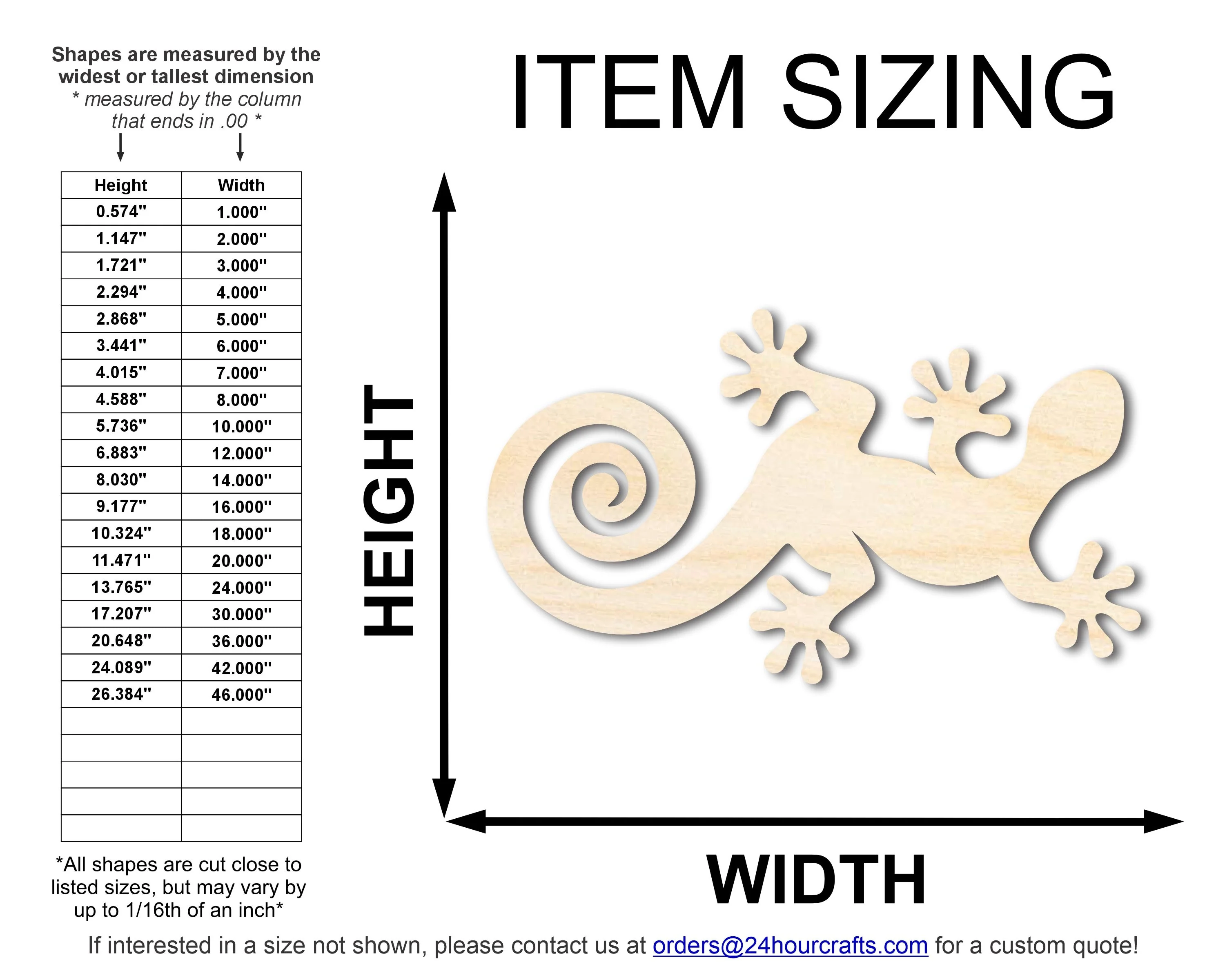 Unfinished Wood Lizard Shape | JGrondz | DIY Craft Cutout | up to 46" DIY - Image 2