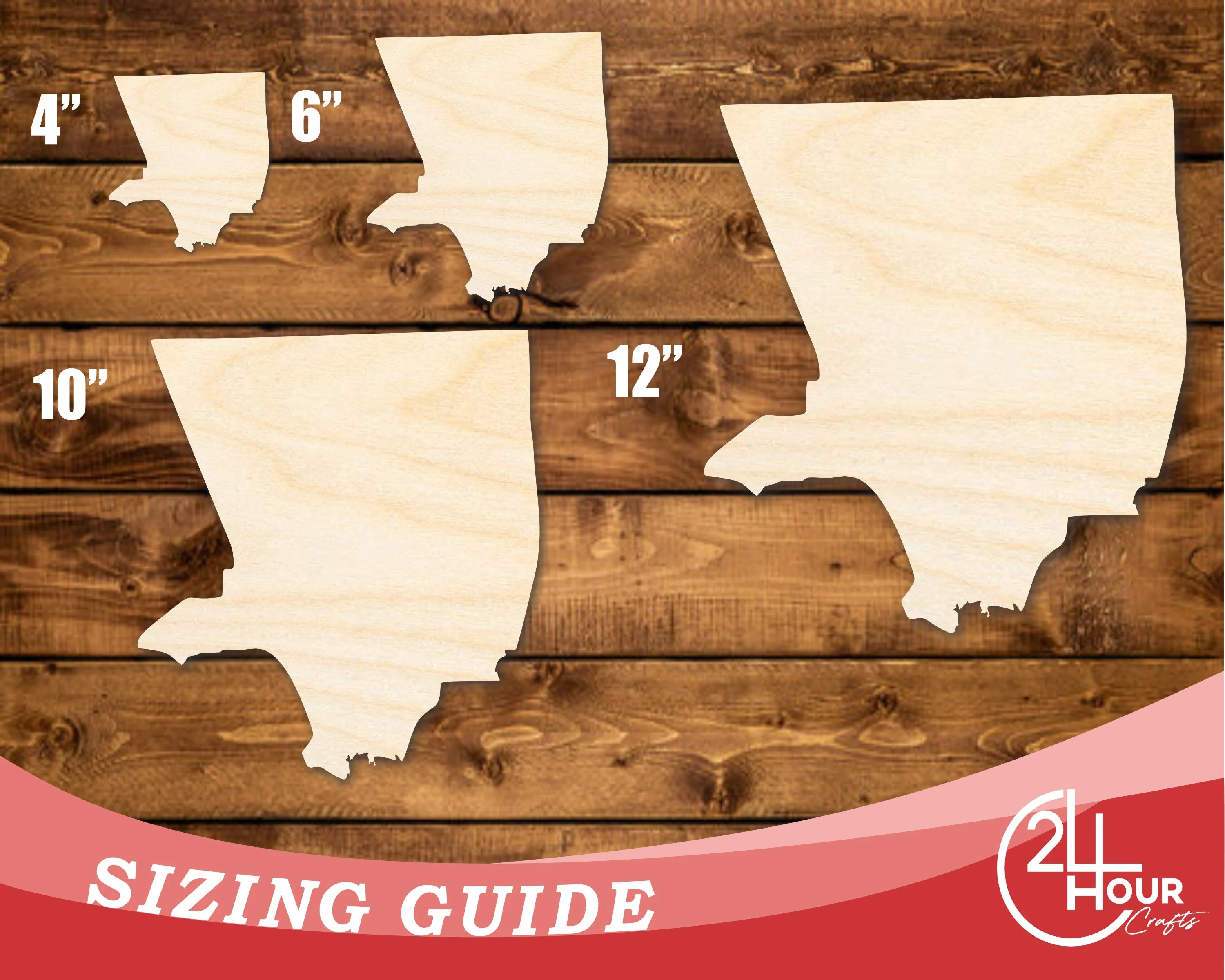 Unfinished Wood Los Angeles LA County Shape | DIY Craft Cutout | up to 46" DIY - Image 3