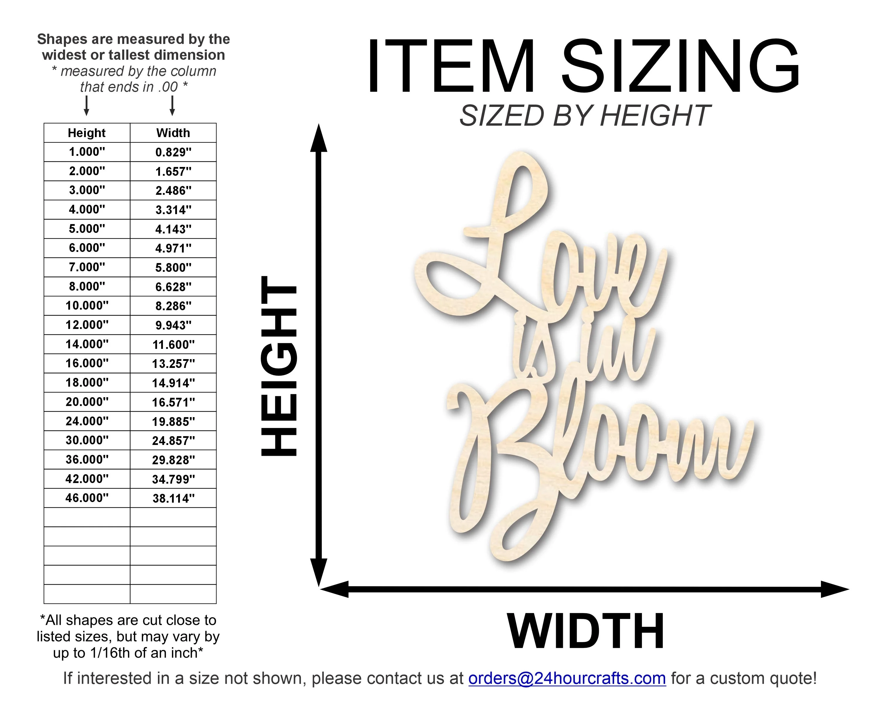 Unfinished Wood Love is in Bloom Cutout | DIY Craft Shape | up to 46" DIY - Image 2