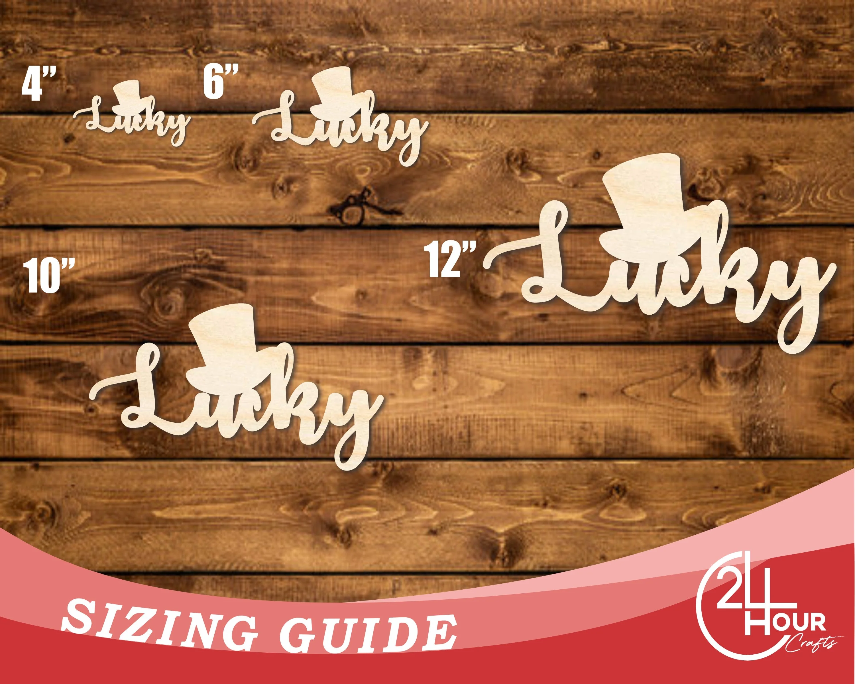 Unfinished Wood Lucky Shape | DIY Craft Cutout | up to 46" DIY - Image 3