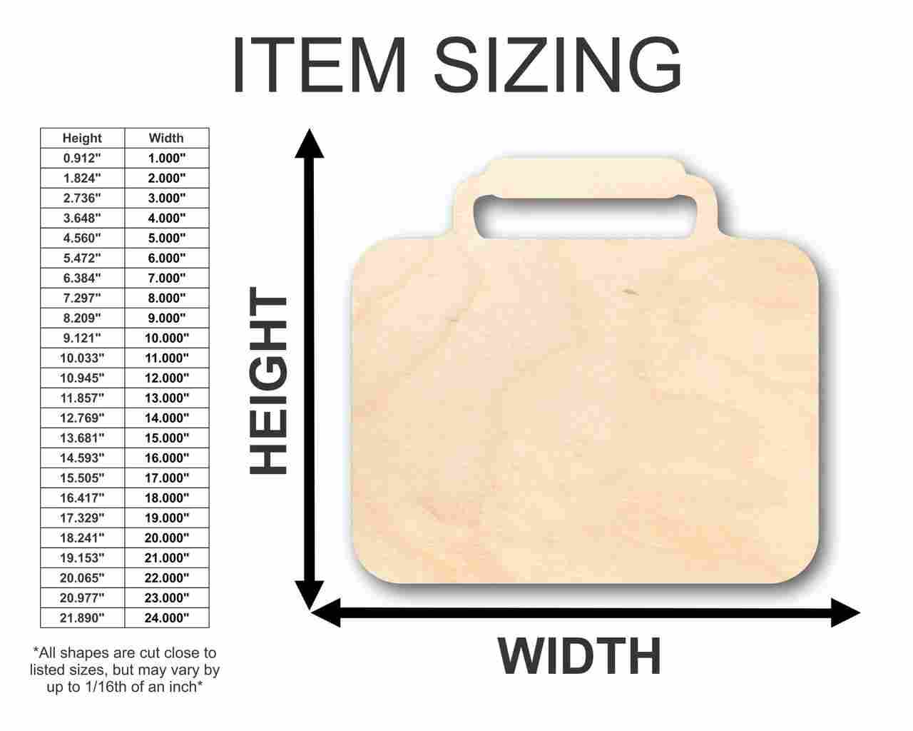 Unfinished Wood Lunch Box Shape - School - Craft - up to 46" DIY - Image 2