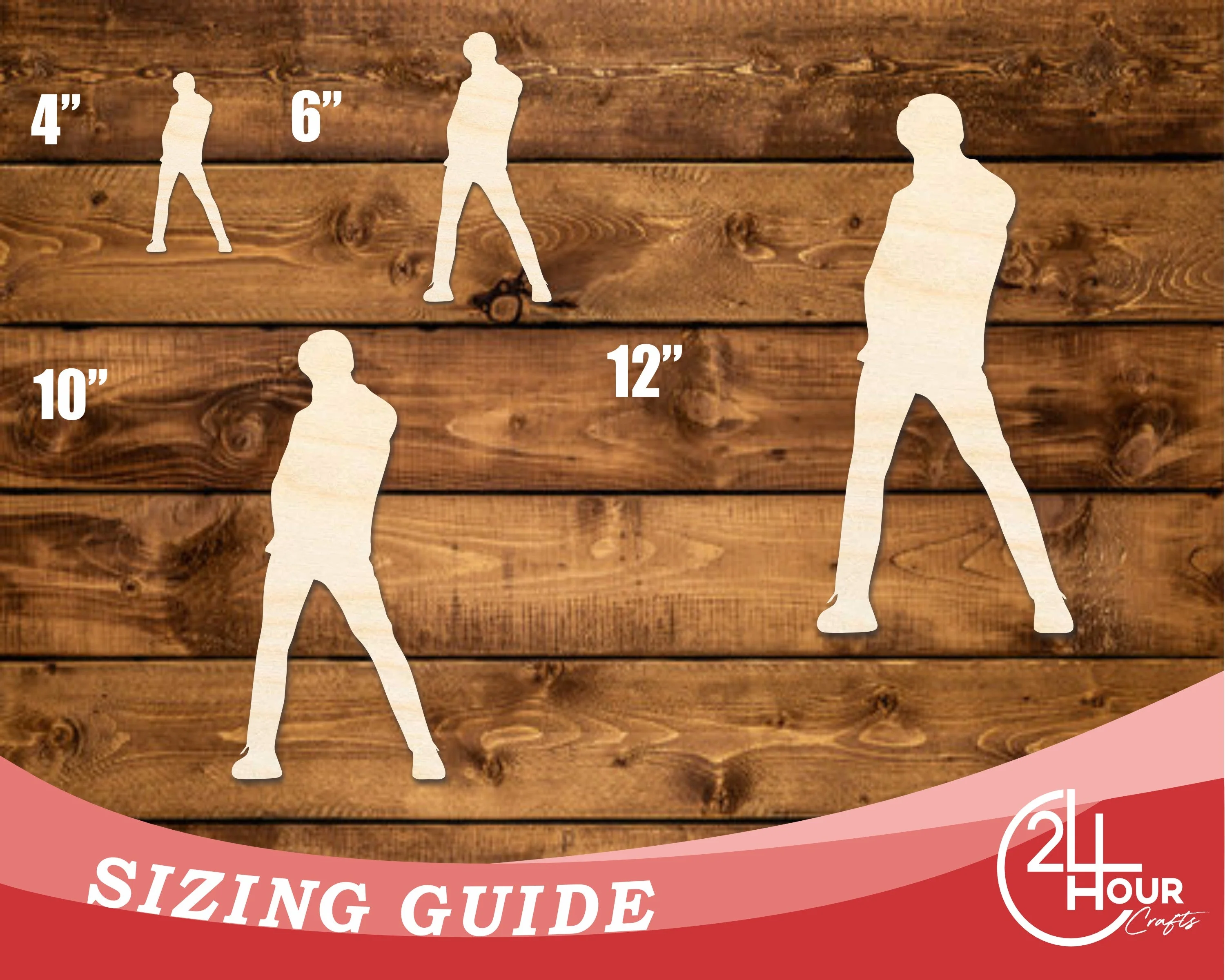 Unfinished Wood Male Idol Shape | DIY Craft Cutout | up to 46" DIY - Image 3