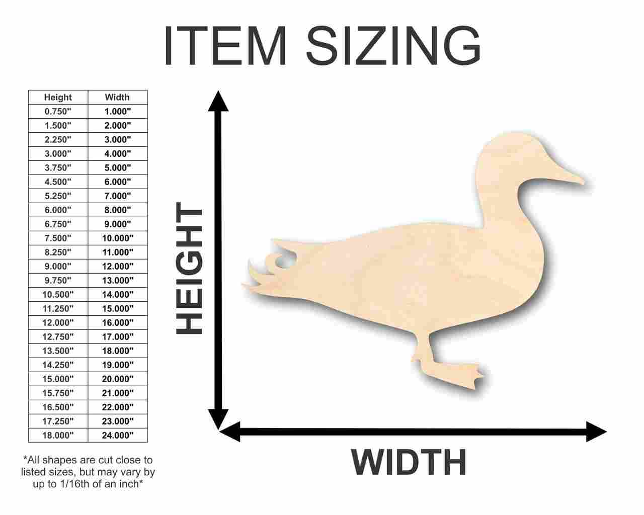 Unfinished Wood Mallard Duck Shape - Animal - Wildlife - Craft - up to 46" DIY - Image 2