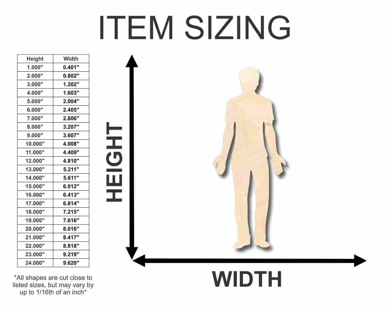 Unfinished Wood Man Shape - Craft- up to 46" DIY - Image 2