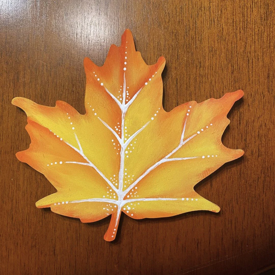 Unfinished Wood Maple Leaf Shape - Craft - up to 46" DIY - Image 2
