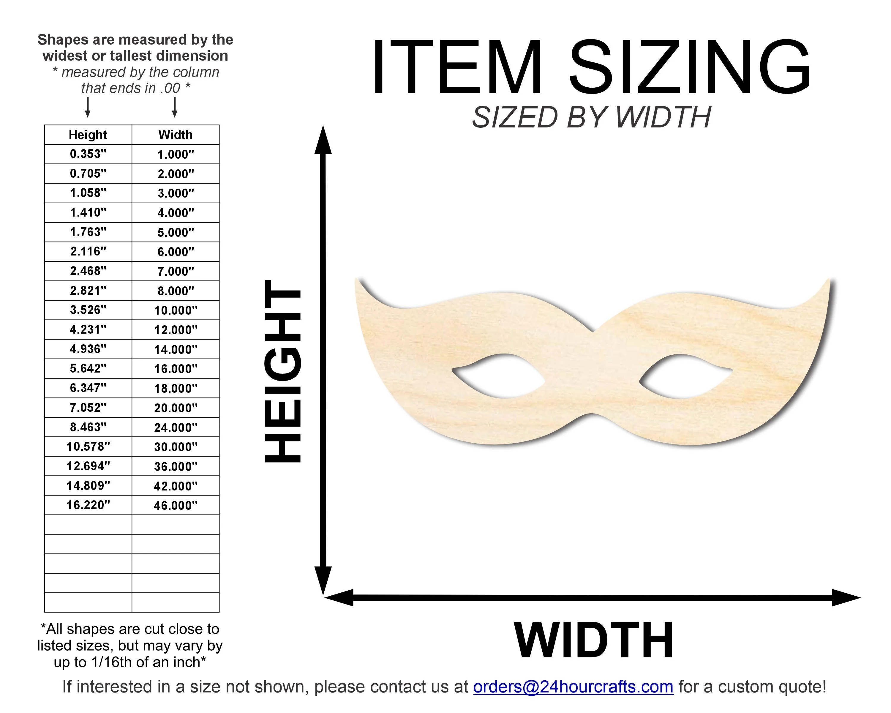 Unfinished Wood Mardi Gras Mask Shape | New Orleans | DIY Craft Cutout | up to 46" DIY - Image 2