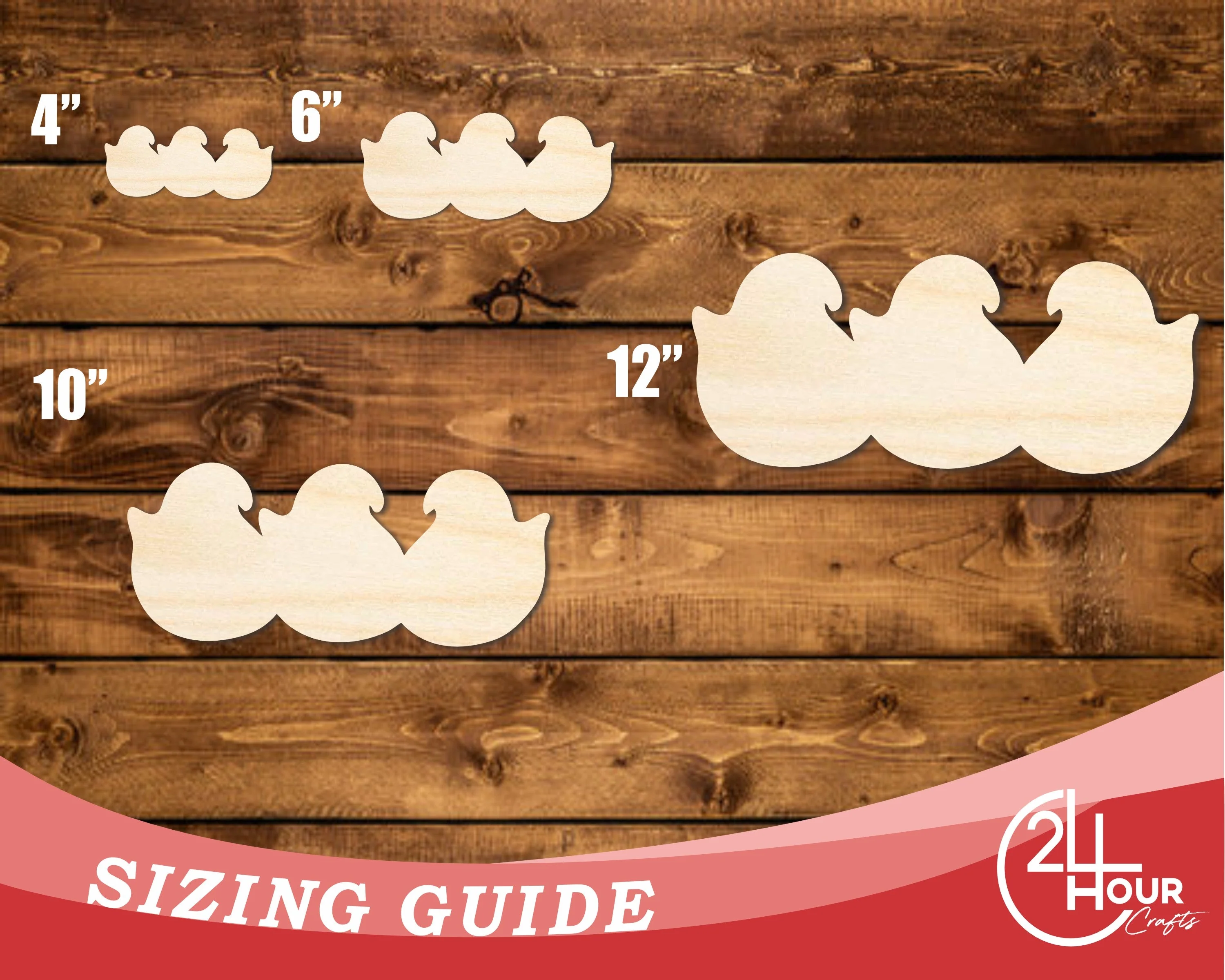 Unfinished Wood Marshmellow Chicks Shape | DIY Craft Cutout | up to 46" DIY - Image 3