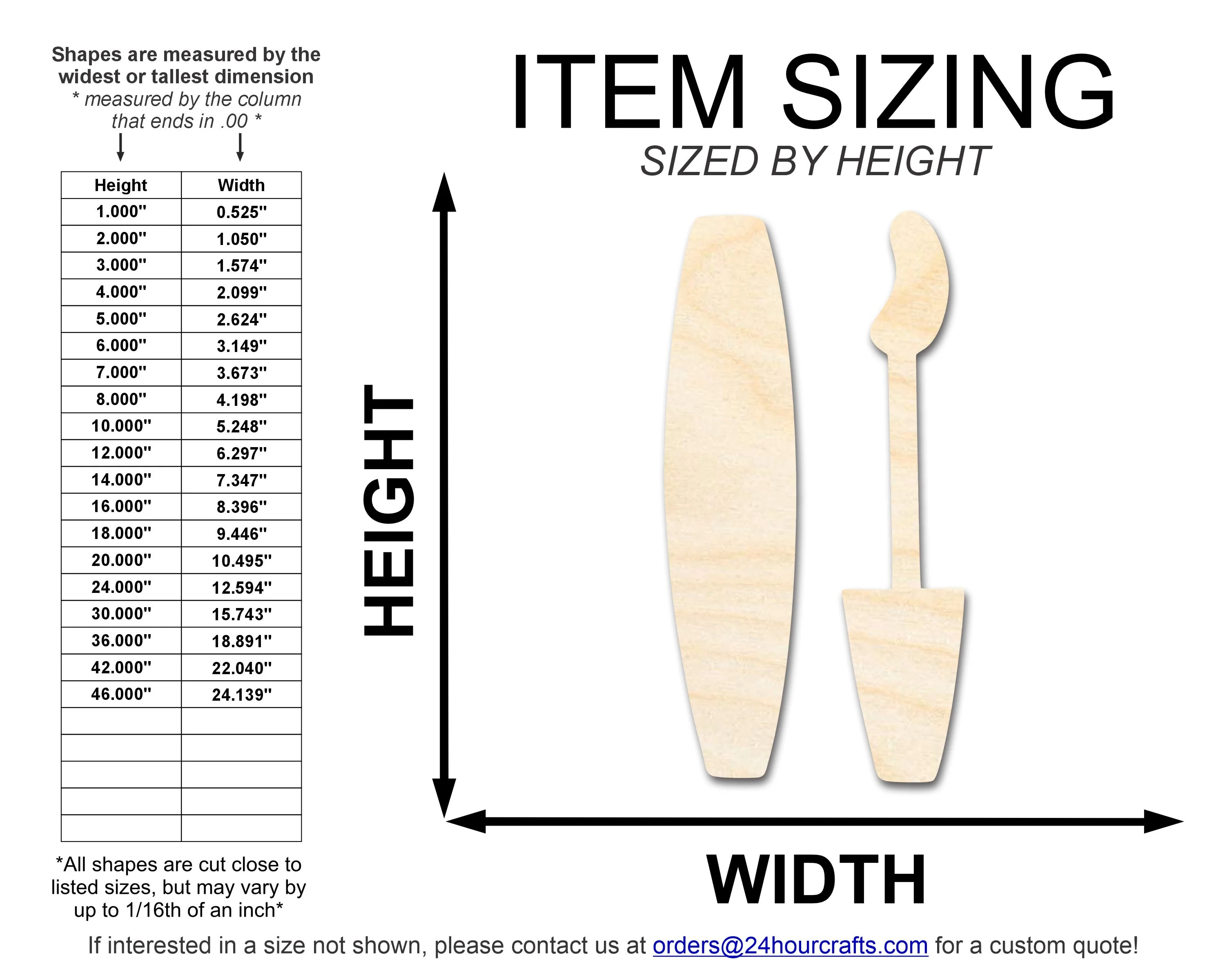 Unfinished Wood Mascara Tube and Wand Shape | DIY Craft Cutout | up to 46" DIY - Image 2