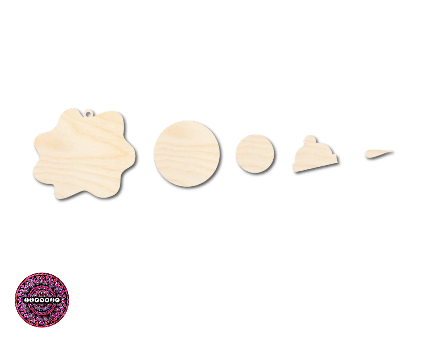 Unfinished Wood Melting Snowman with Beanie 5pc. Set | JGrondz | DIY Craft Cutout | 4" | 1/4" Thick - Image 2
