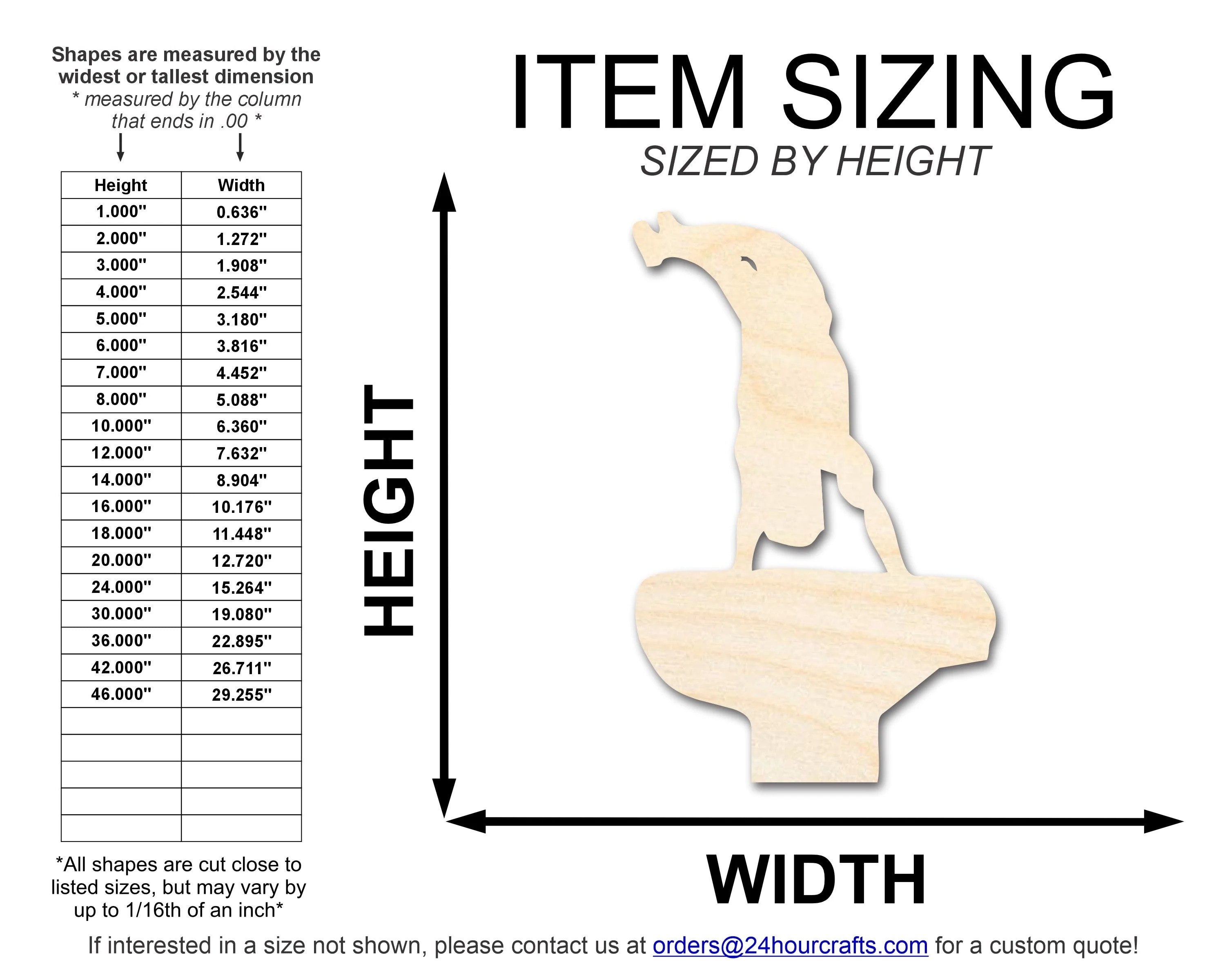 Unfinished Wood Men's Vault Shape | DIY Craft Cutout | up to 46" DIY - Image 2