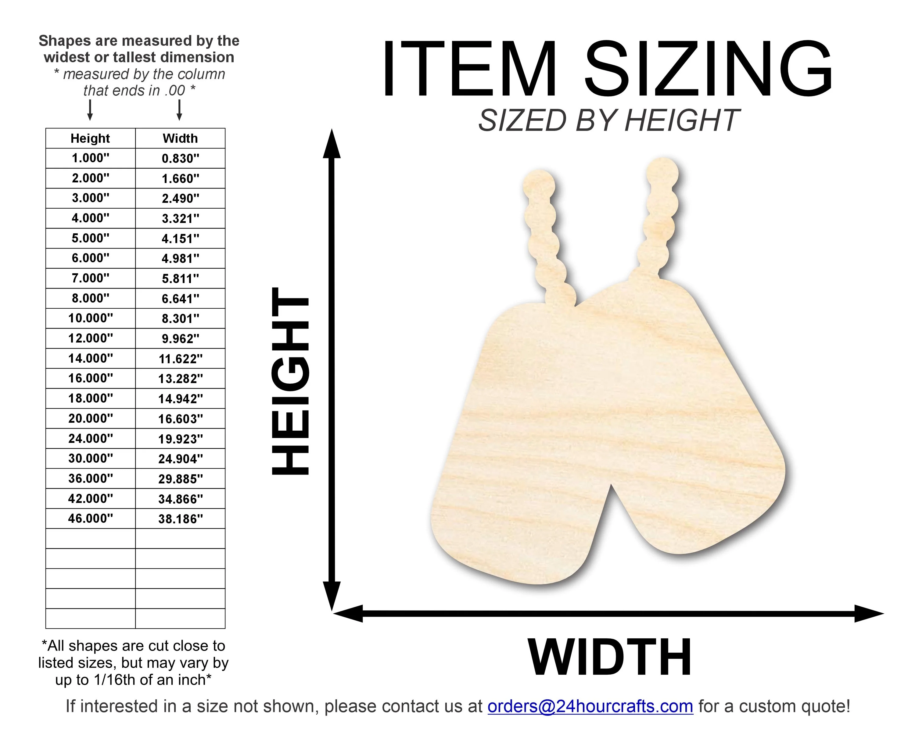 Unfinished Wood Military Dog Tag Chain Shape | DIY Craft Cutout | up to 46" DIY - Image 2