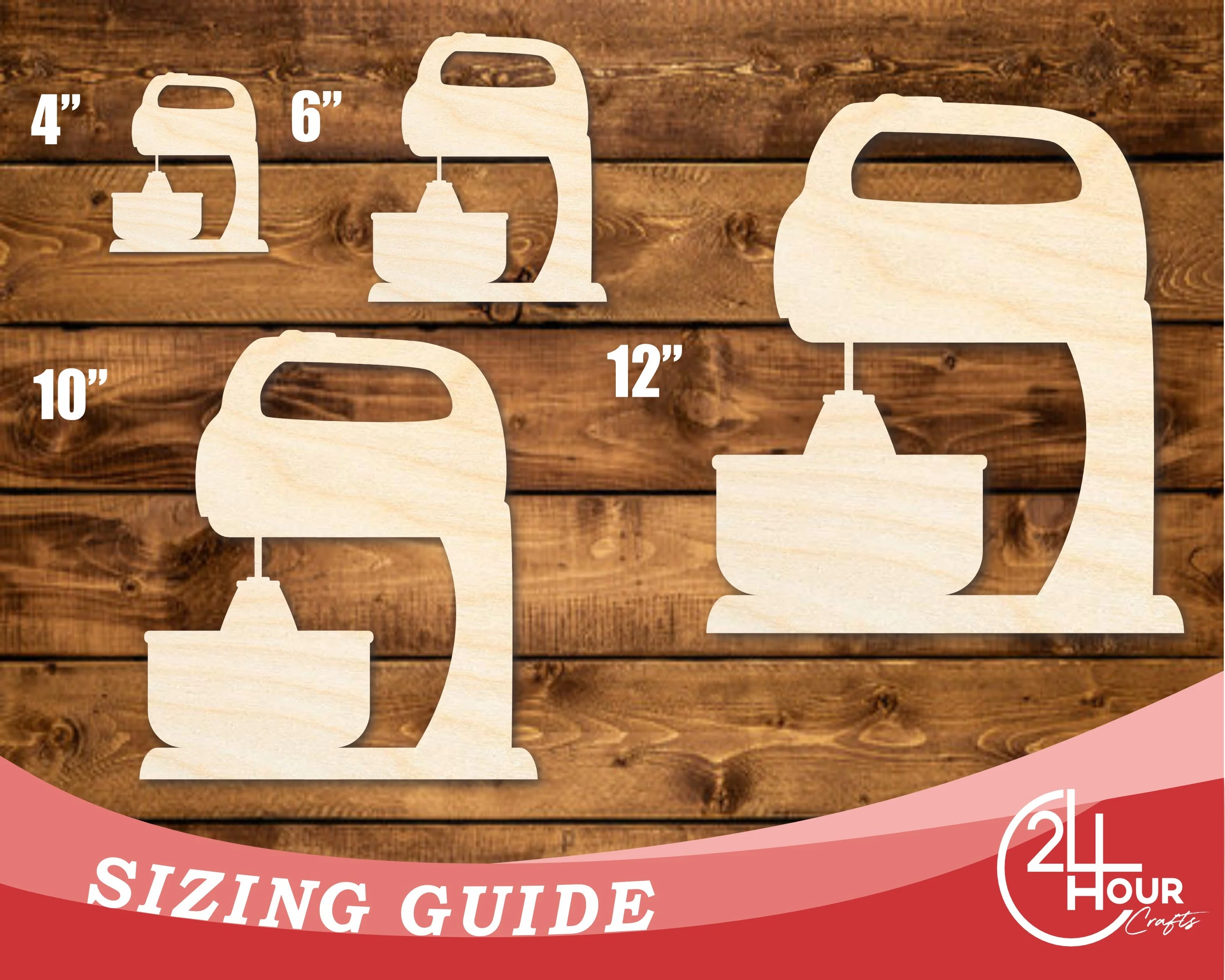 Unfinished Wood Mixer Shape | DIY Craft Cutout | up to 46" DIY - Image 3