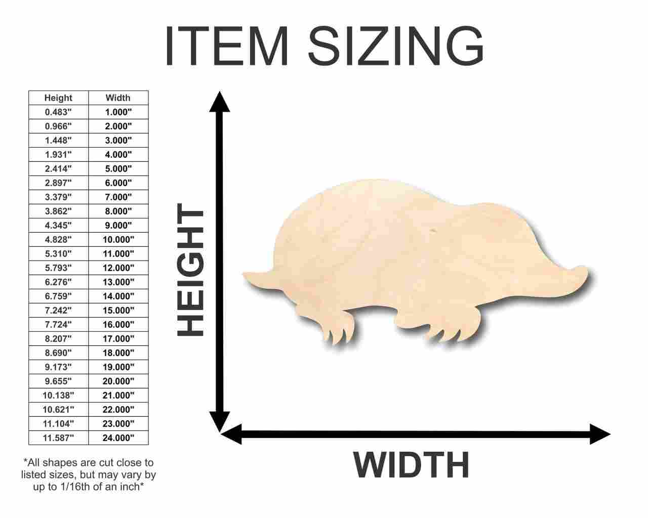 Unfinished Wood Mole Shape - Animal - Wildlife - Craft - up to 46" DIY - Image 2