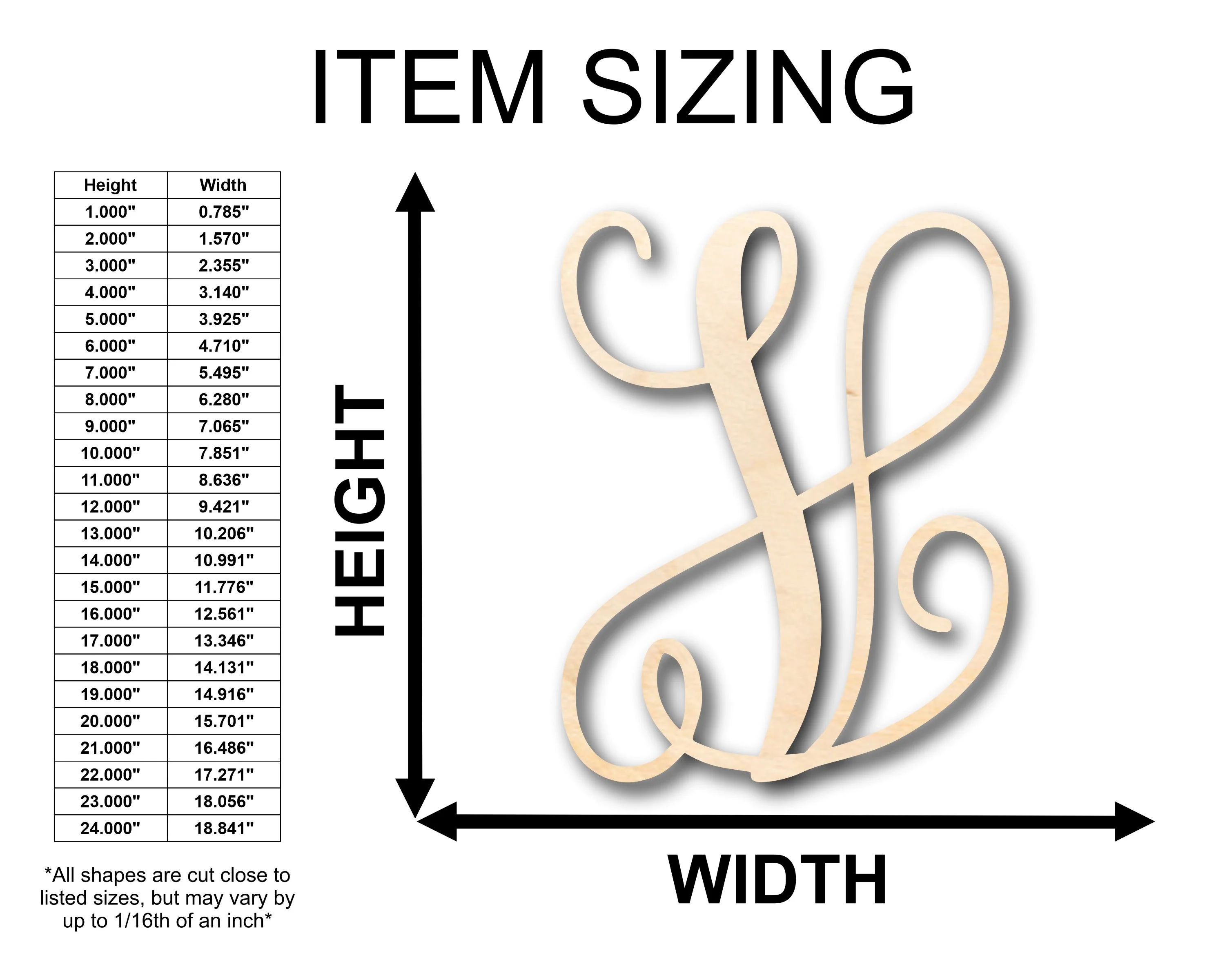Unfinished Wood Monogram V Shape - Craft - up to 46" DIY - Image 2