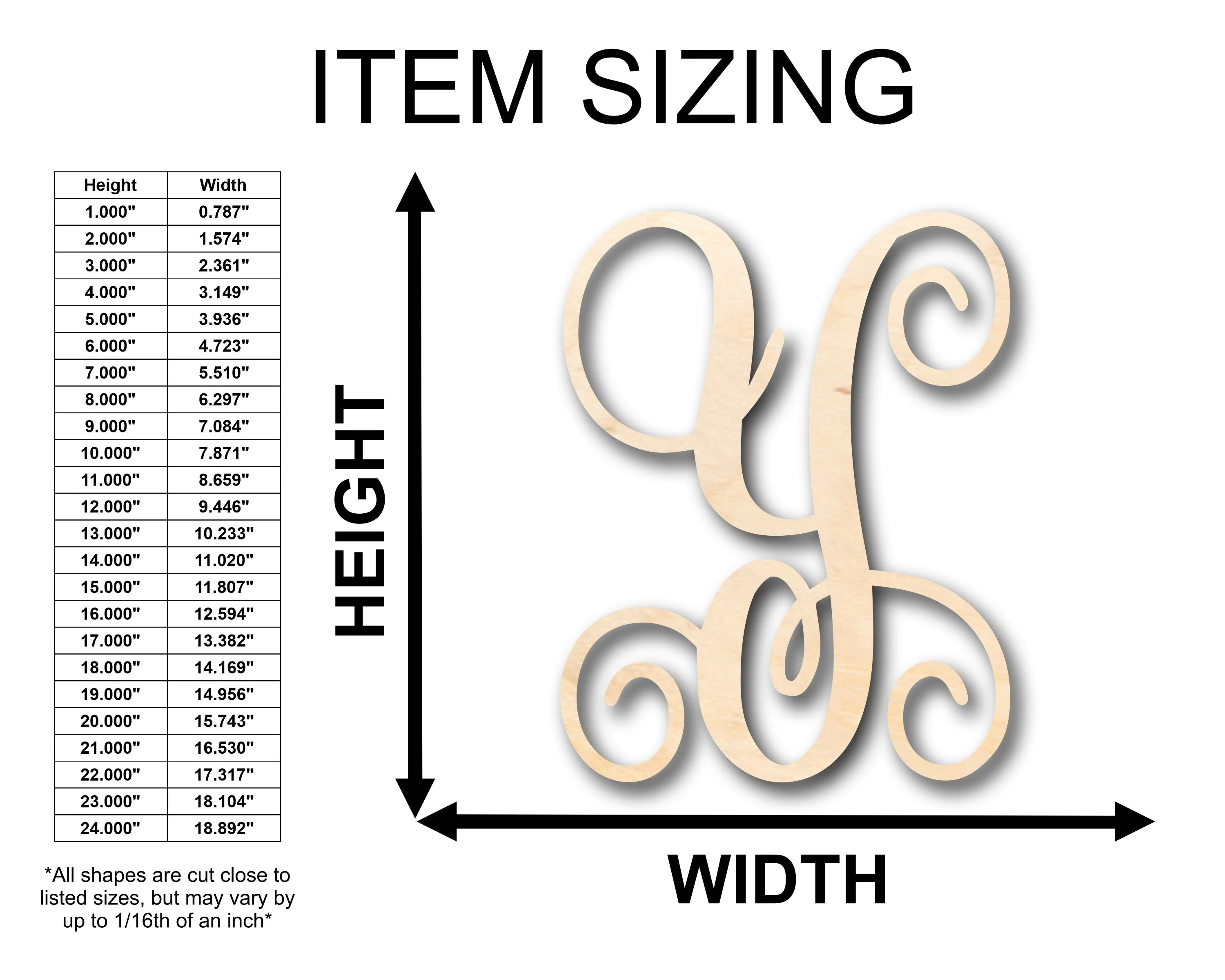 Unfinished Wood Monogram Y Shape - Craft - up to 46" DIY - Image 2