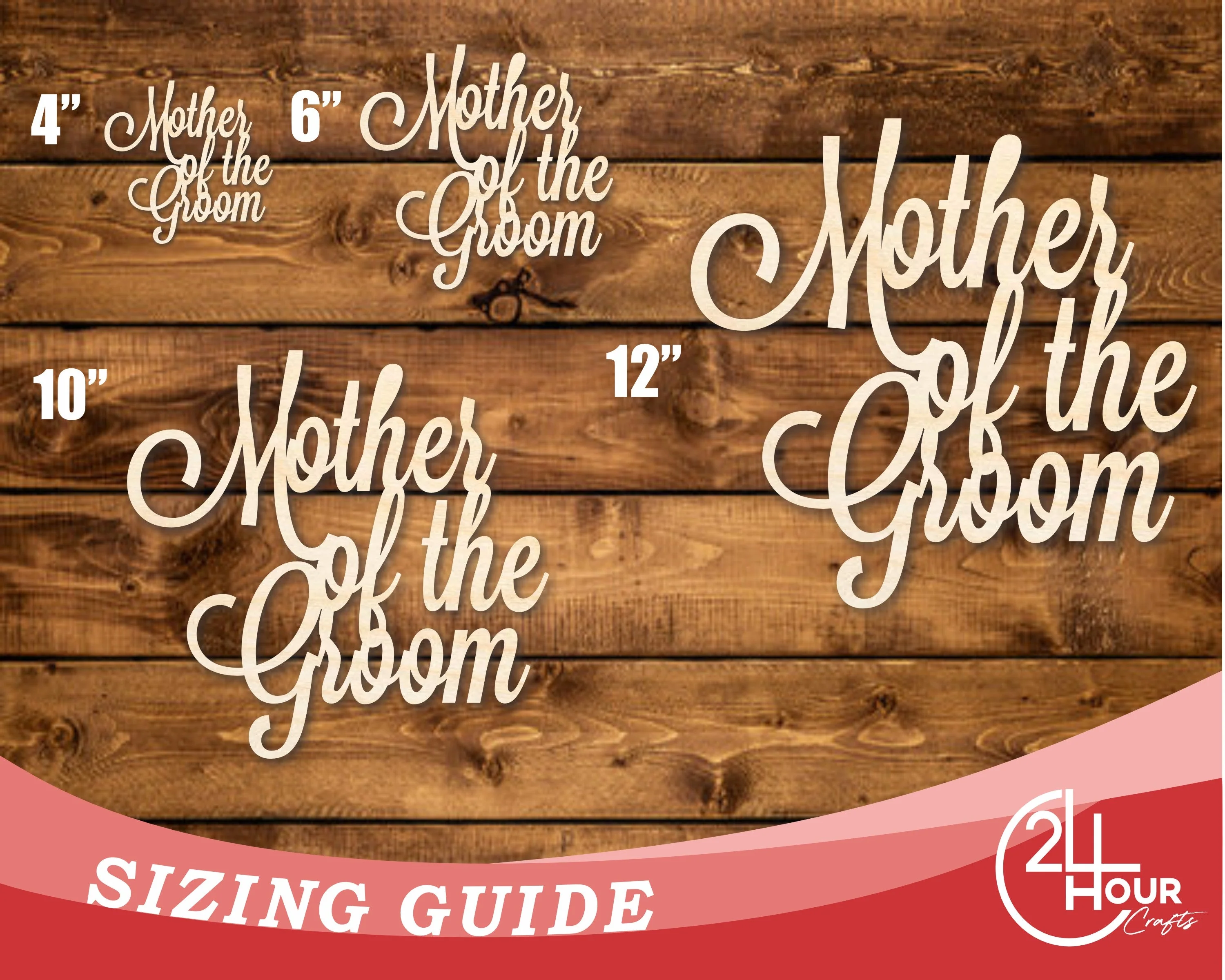 Unfinished Wood Mother of the Groom Shape | DIY Craft Cutout | up to 46" DIY - Image 3