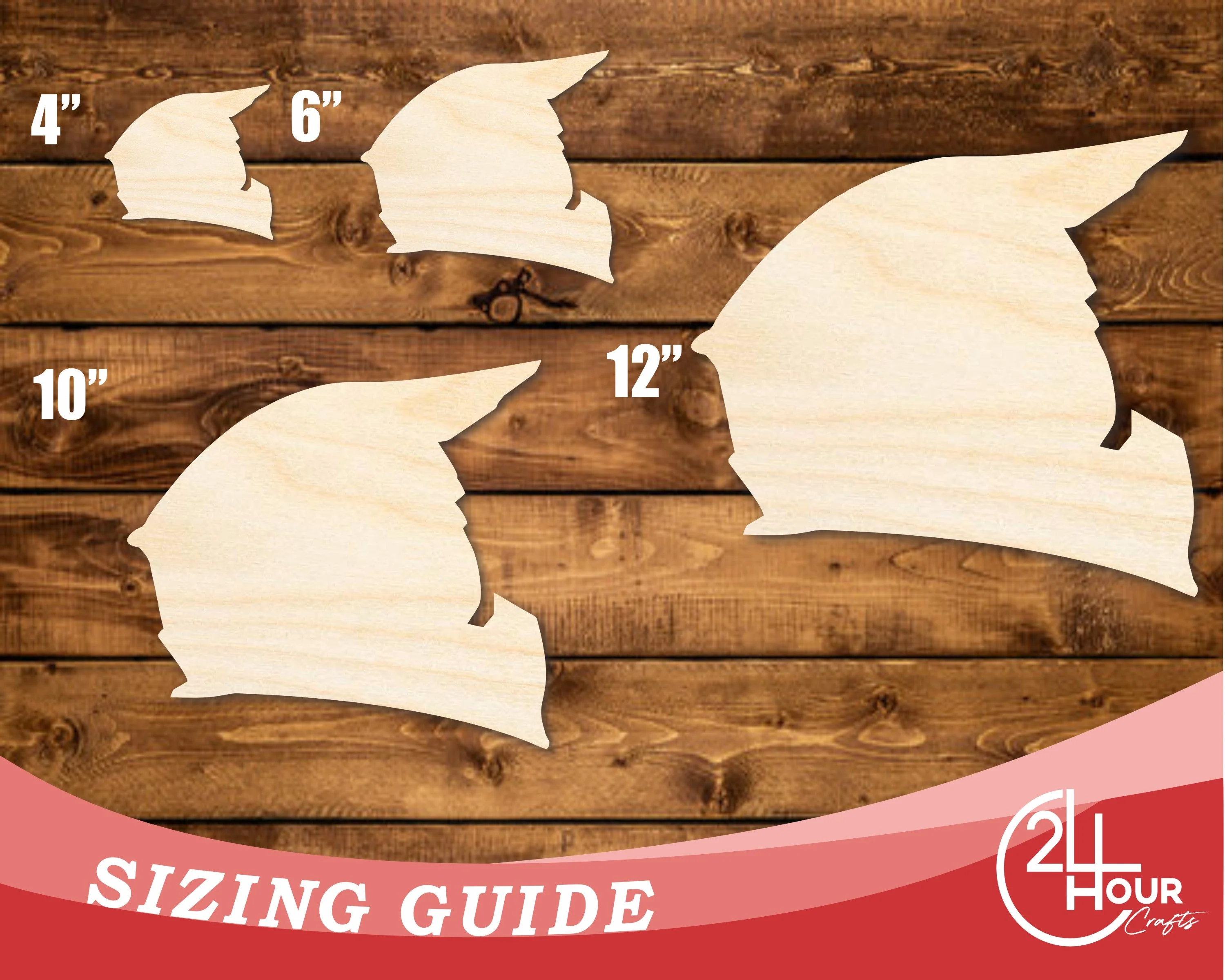 Unfinished Wood Motorcycle Helmet Shape | DIY Craft Cutout | up to 46" DIY - Image 3