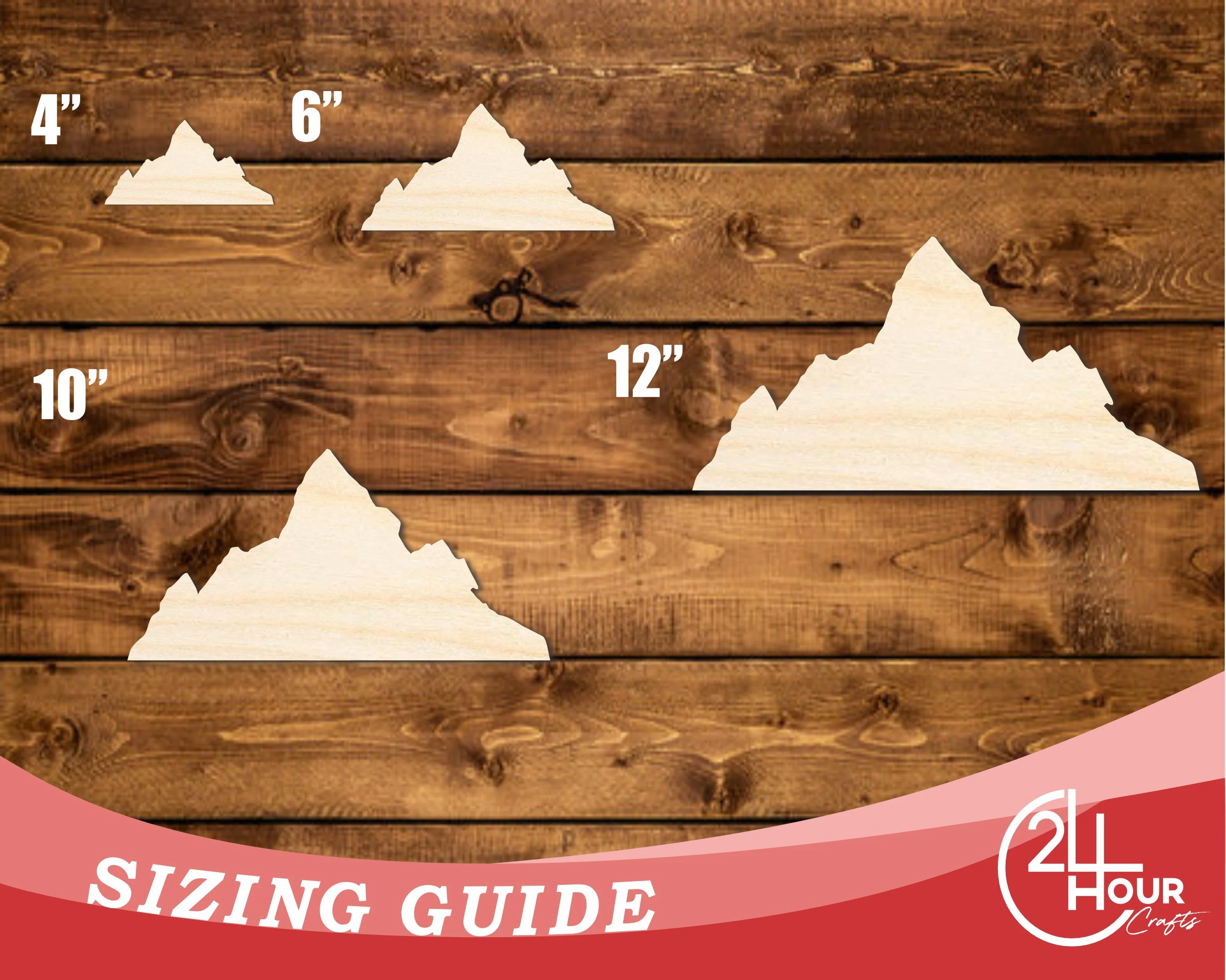 Unfinished Wood Mount Everest Shape | DIY Craft Cutout | up to 46" DIY - Image 3
