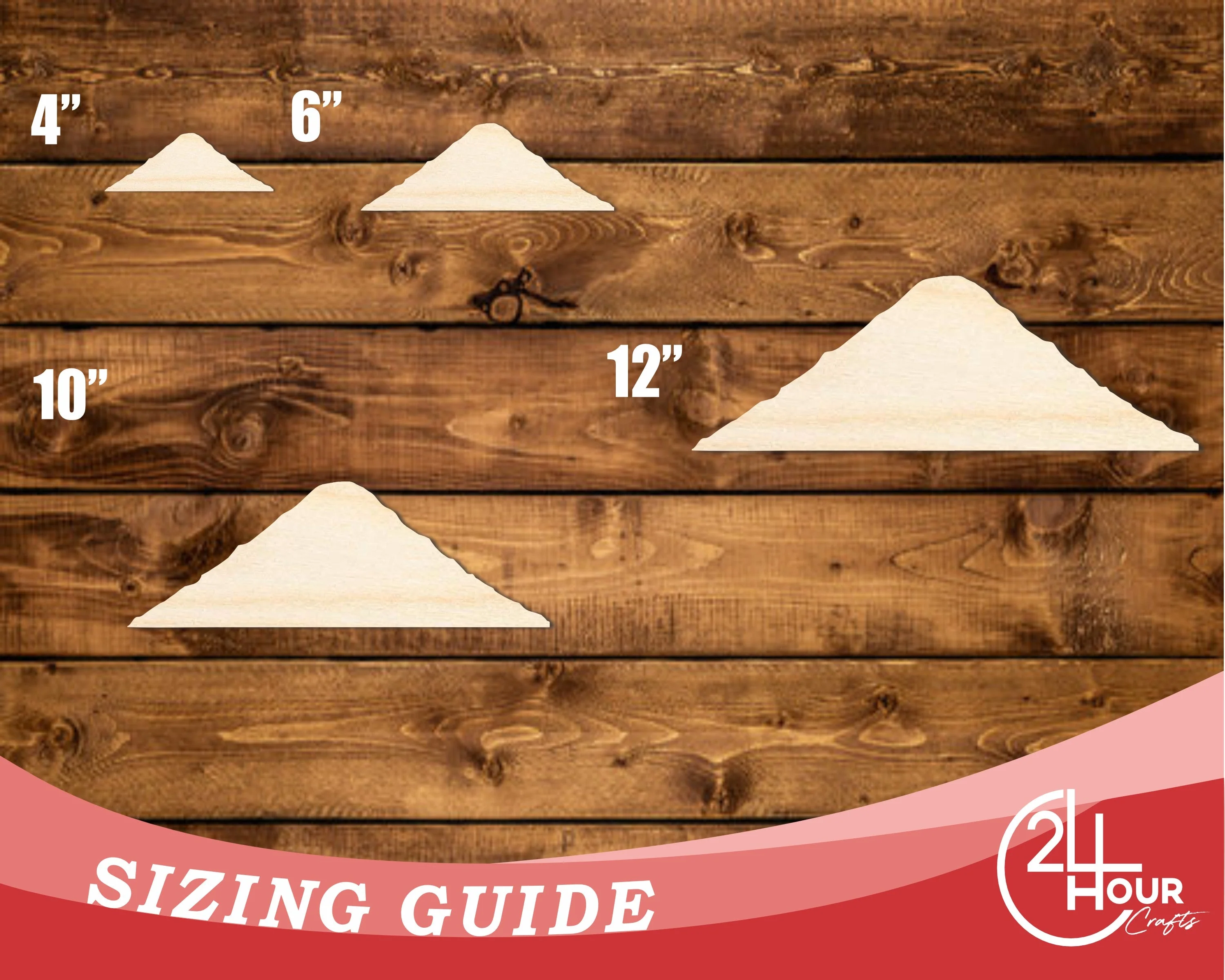 Unfinished Wood Mount Fiji Shape | DIY Craft Cutout | up to 46" DIY - Image 3