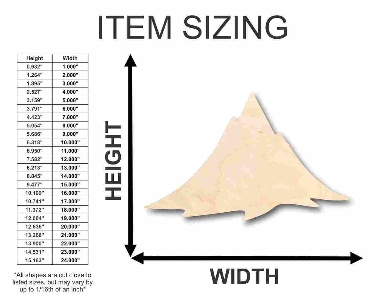 Unfinished Wood Mountain Shape - Nature - Craft - up to 46" DIY - Image 2