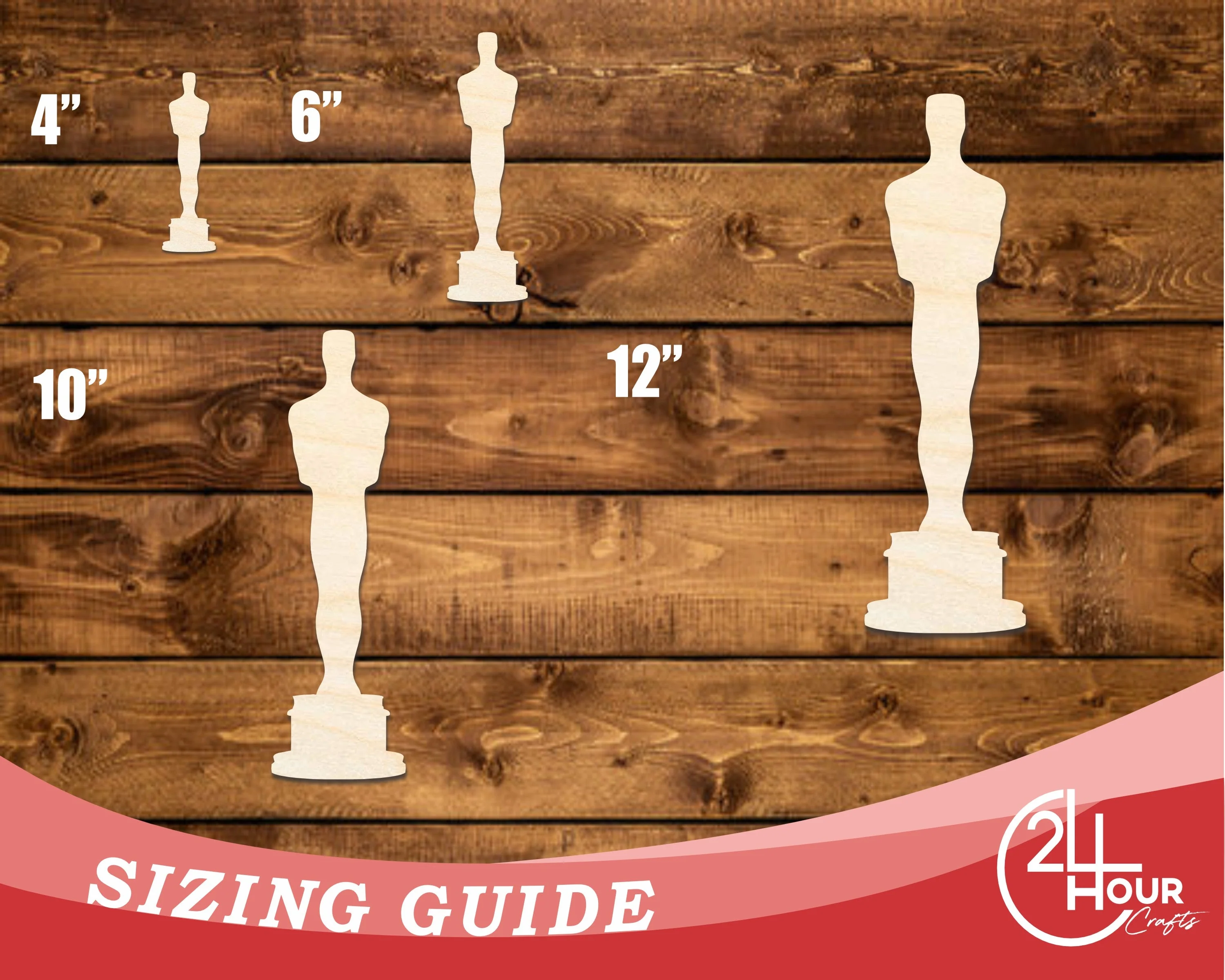 Unfinished Wood Movie Award Shape | DIY Craft Cutout | up to 46" DIY - Image 3