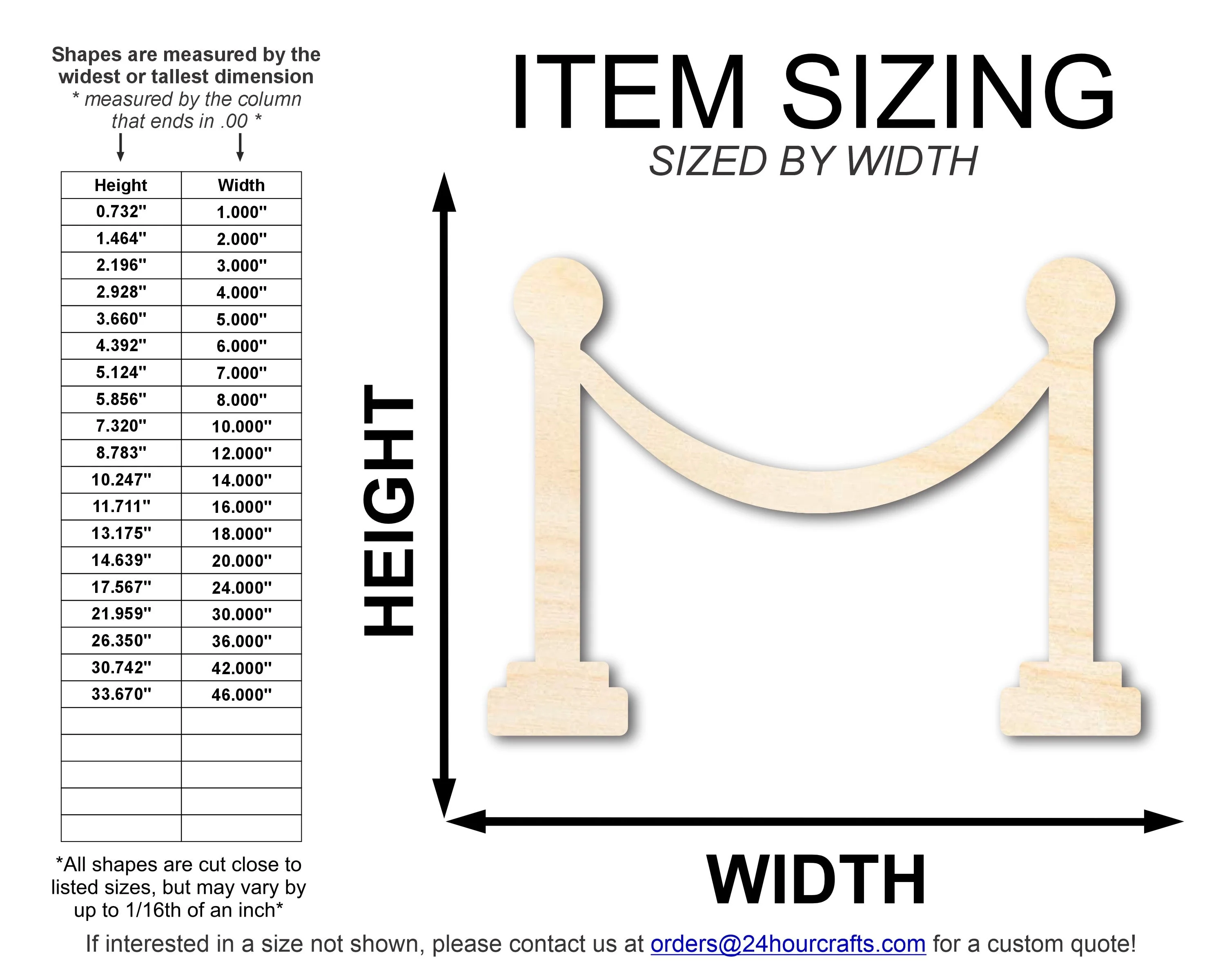 Unfinished Wood Movie Rope Shape | DIY Craft Cutout | up to 46" DIY - Image 2