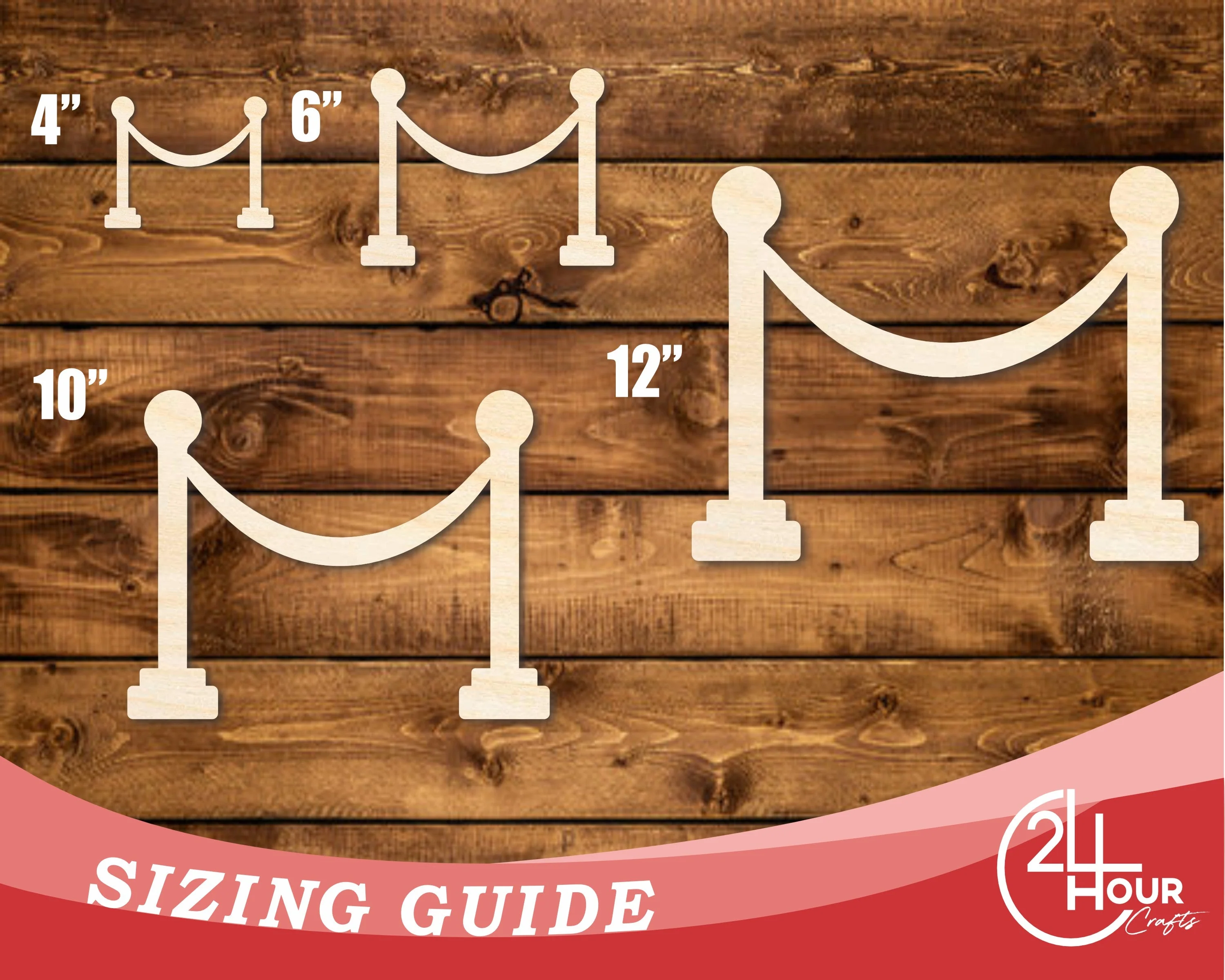 Unfinished Wood Movie Rope Shape | DIY Craft Cutout | up to 46" DIY - Image 3