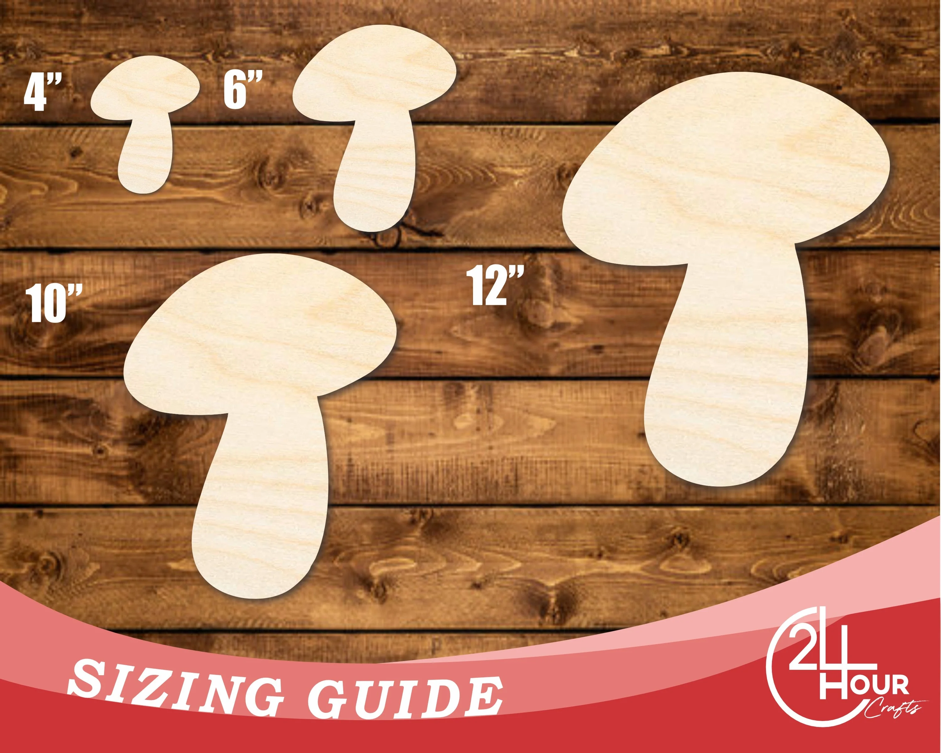 Unfinished Wood Mushroom Shape | DIY Craft Cutout | up to 46" DIY - Image 3