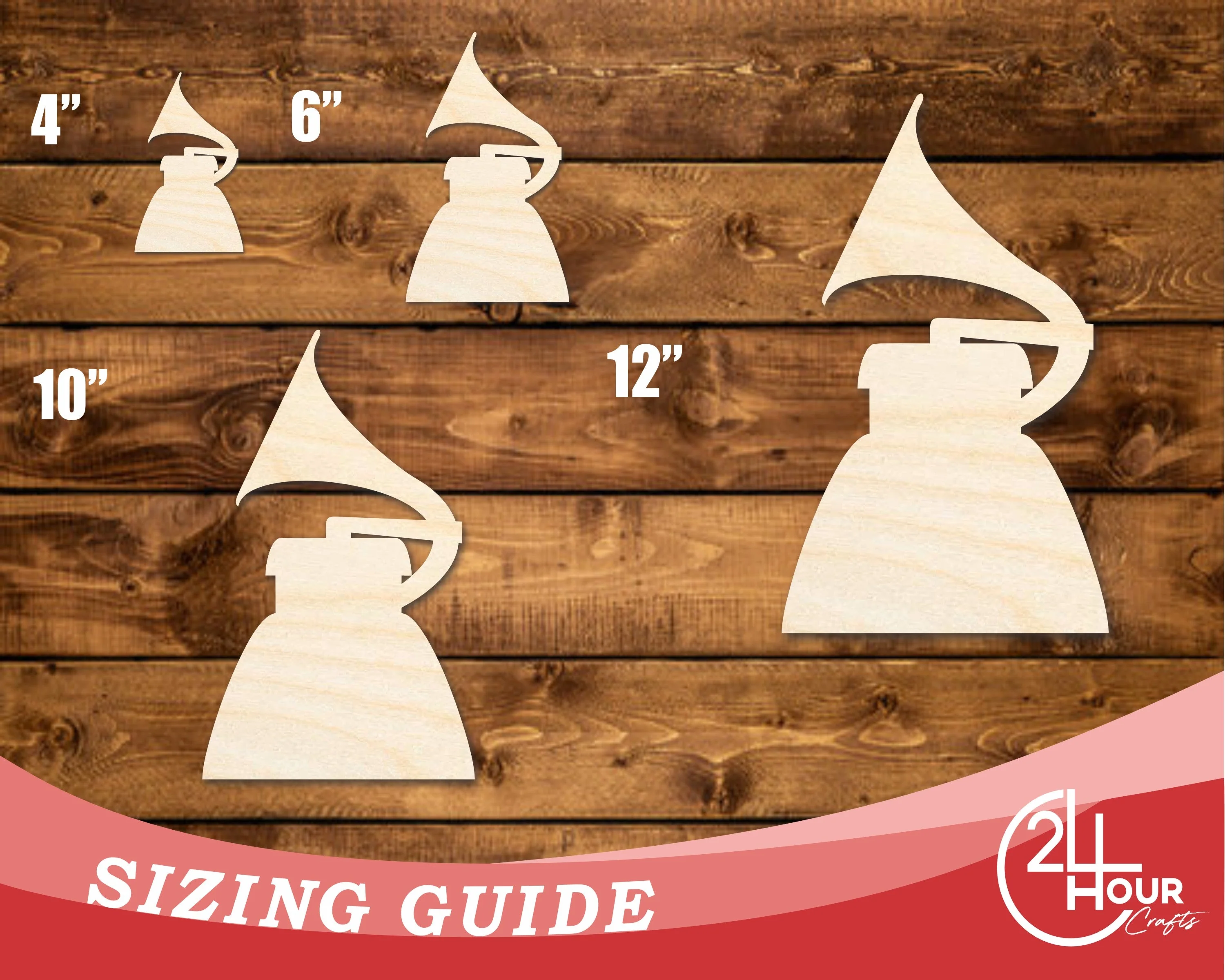 Unfinished Wood Music Award Shape | DIY Craft Cutout | up to 46" DIY - Image 3