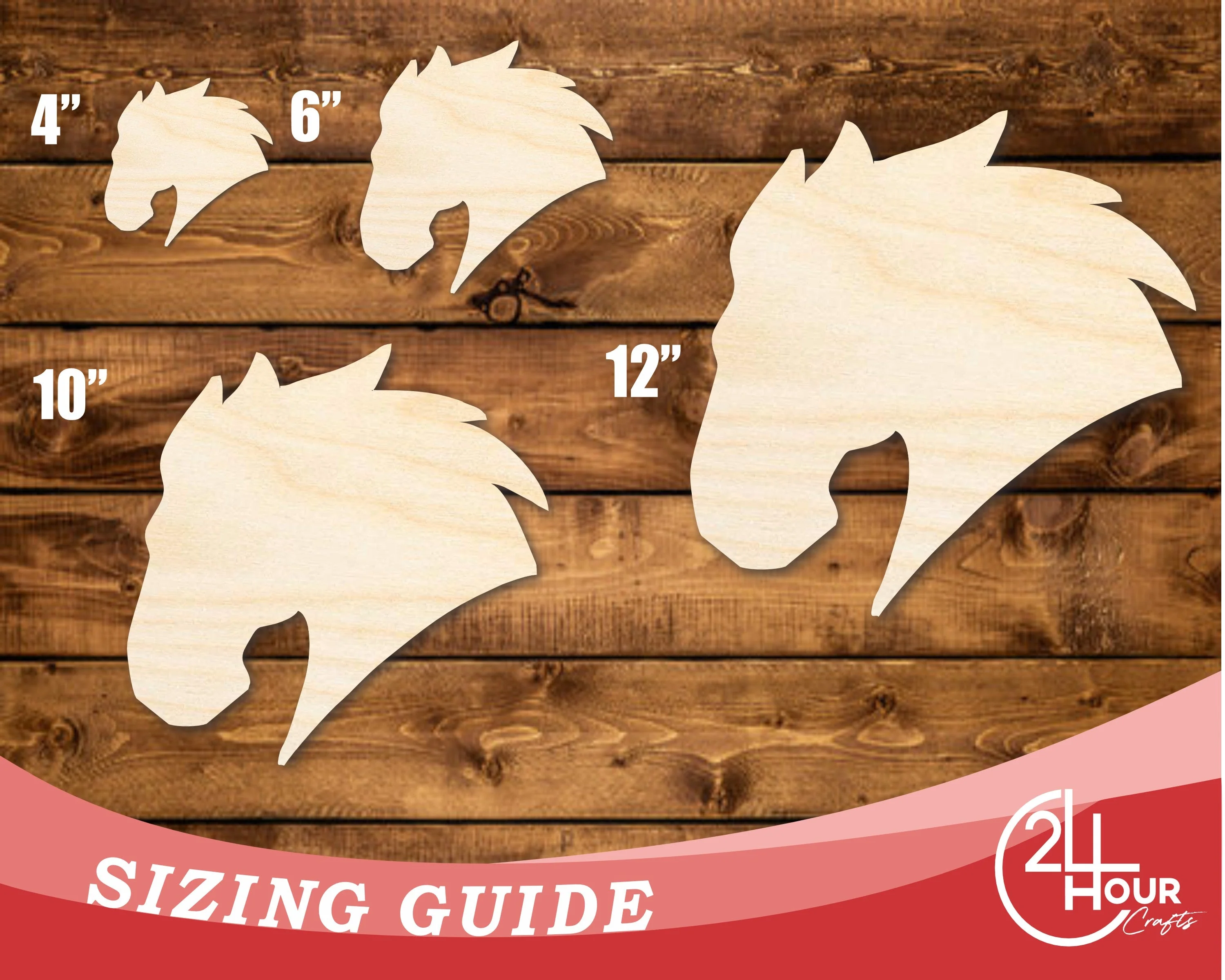 Unfinished Wood Mustang Mascot Shape | DIY Craft Cutout | up to 46" DIY - Image 3