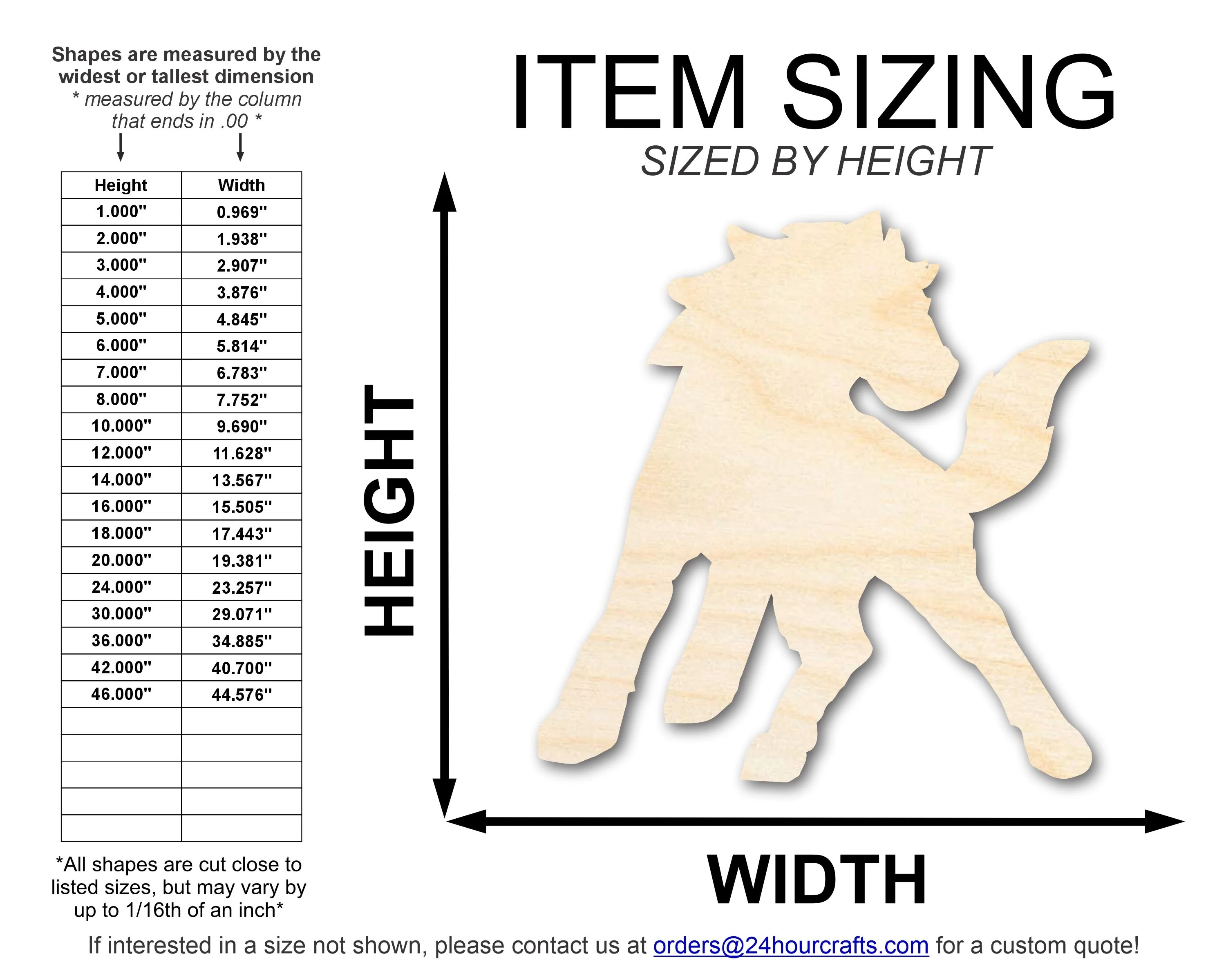 Unfinished Wood Mustang Mascot Shape | DIY Craft Cutout | up to 46" DIY - Image 2