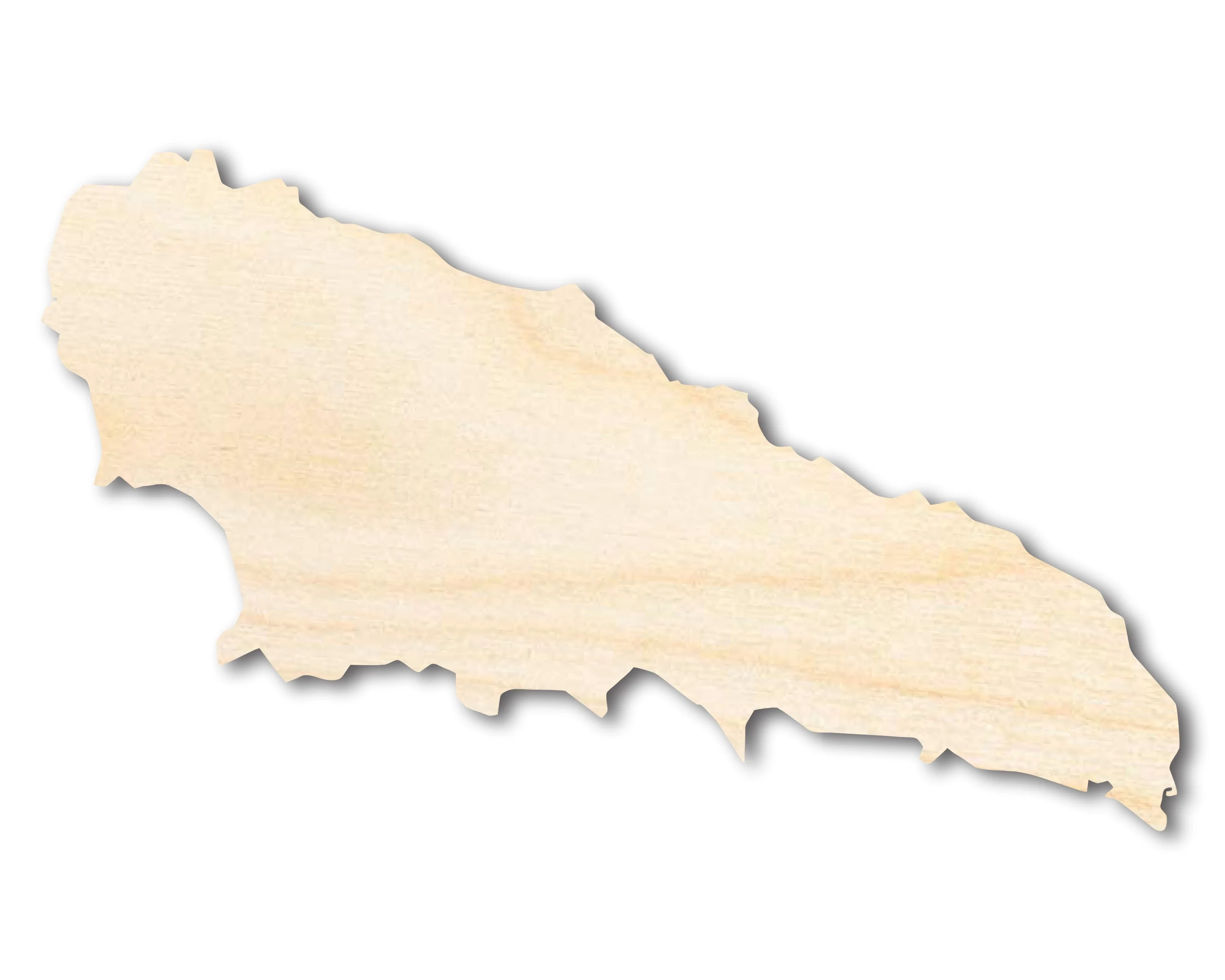 Unfinished Wood Mwali Island Shape - Comoros Craft - up to 46" DIY