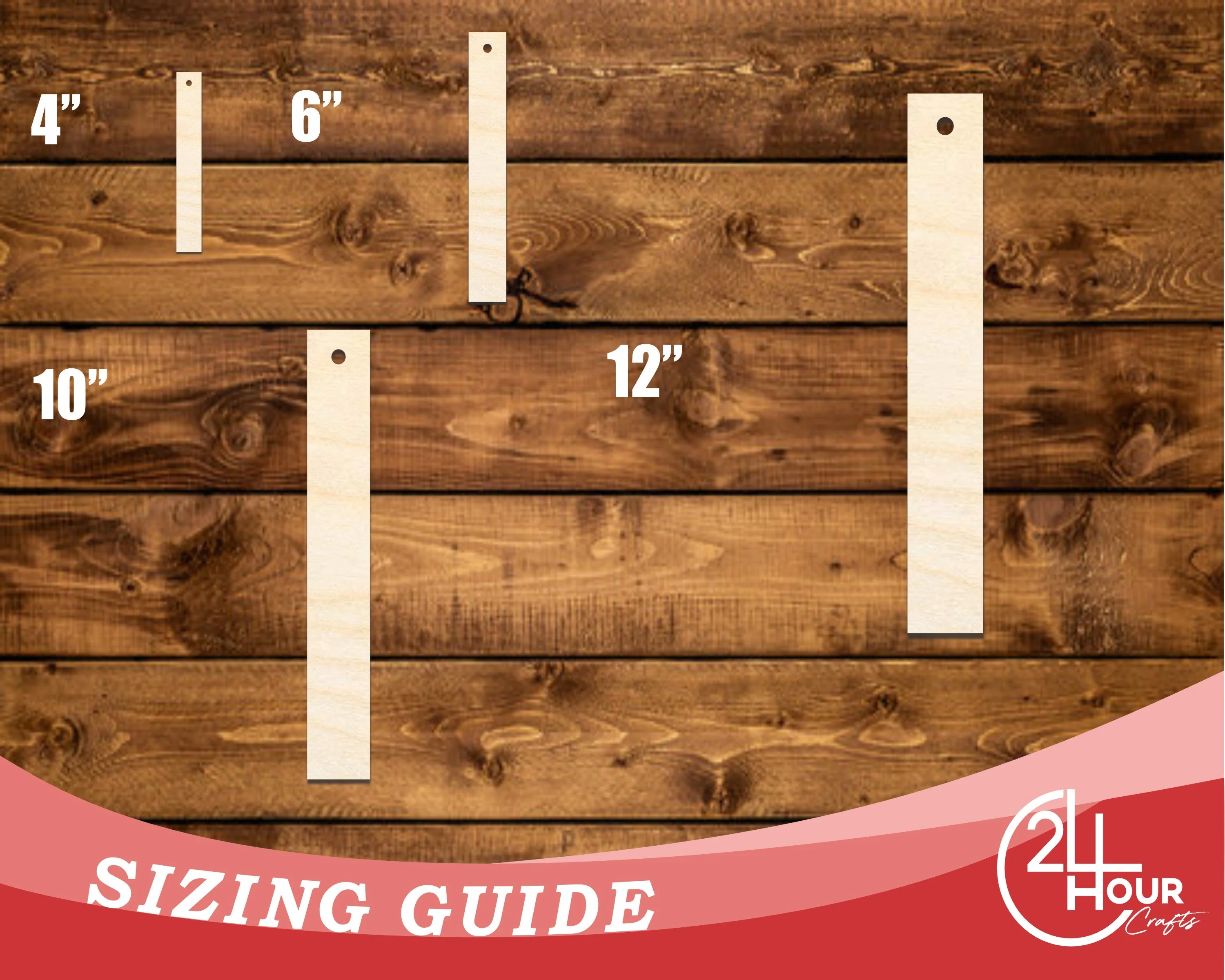 Unfinished Wood Narrow Bookmark Shape | DIY Craft Cutout | up to 12" DIY - Image 3