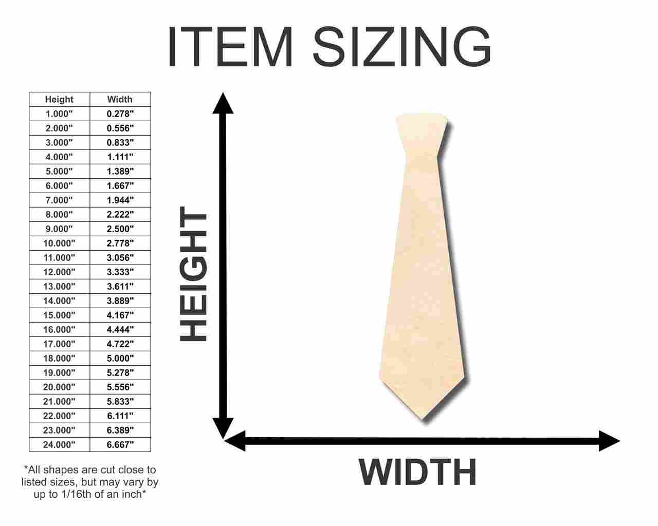 Unfinished Wood Neck Tie Shape - Craft - up to 46" DIY - Image 2