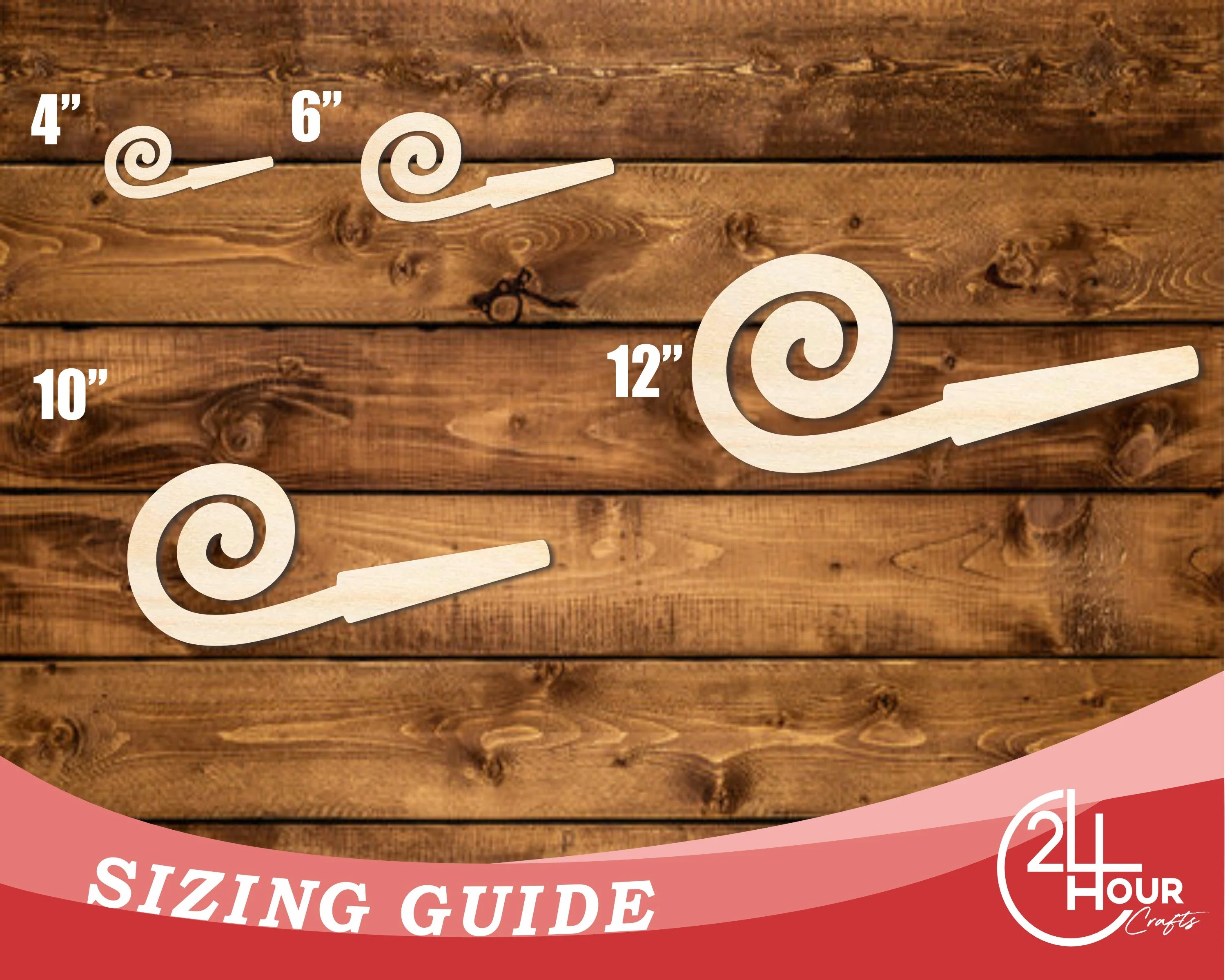 Unfinished Wood Noise Maker Shape | DIY Craft Cutout | up to 46" DIY - Image 3