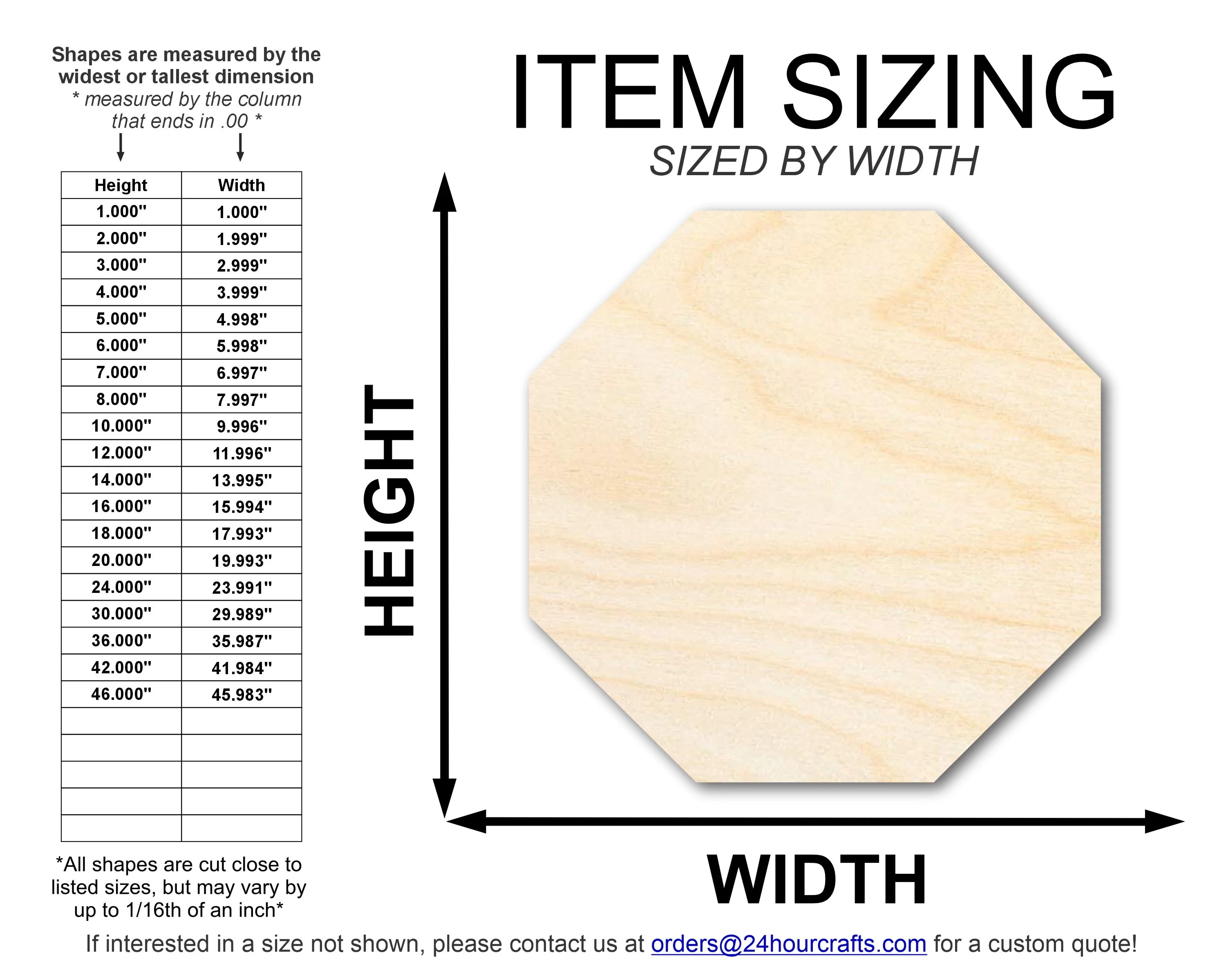 Unfinished Wood Octagon Shape | DIY Craft Cutout | up to 46" DIY - Image 2