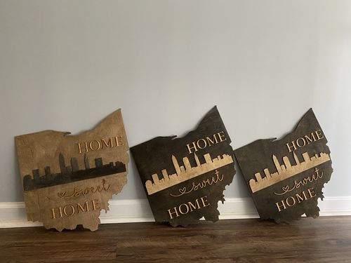 Unfinished Wood Ohio Shape - State - Craft - up to 46" DIY - Image 4