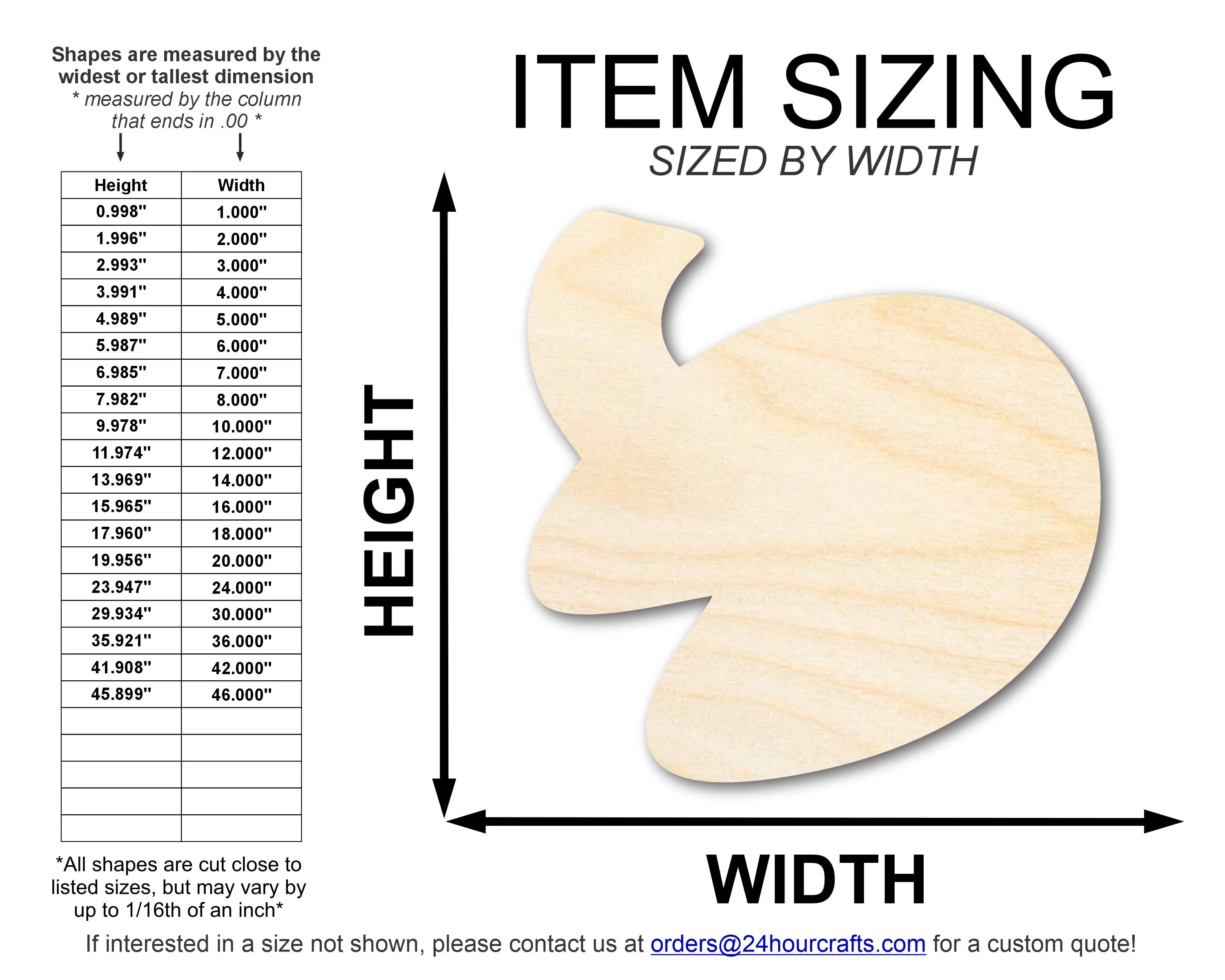 Unfinished Wood Open Fortune Cookie Shape | DIY Craft Cutout | up to 46" DIY - Image 2