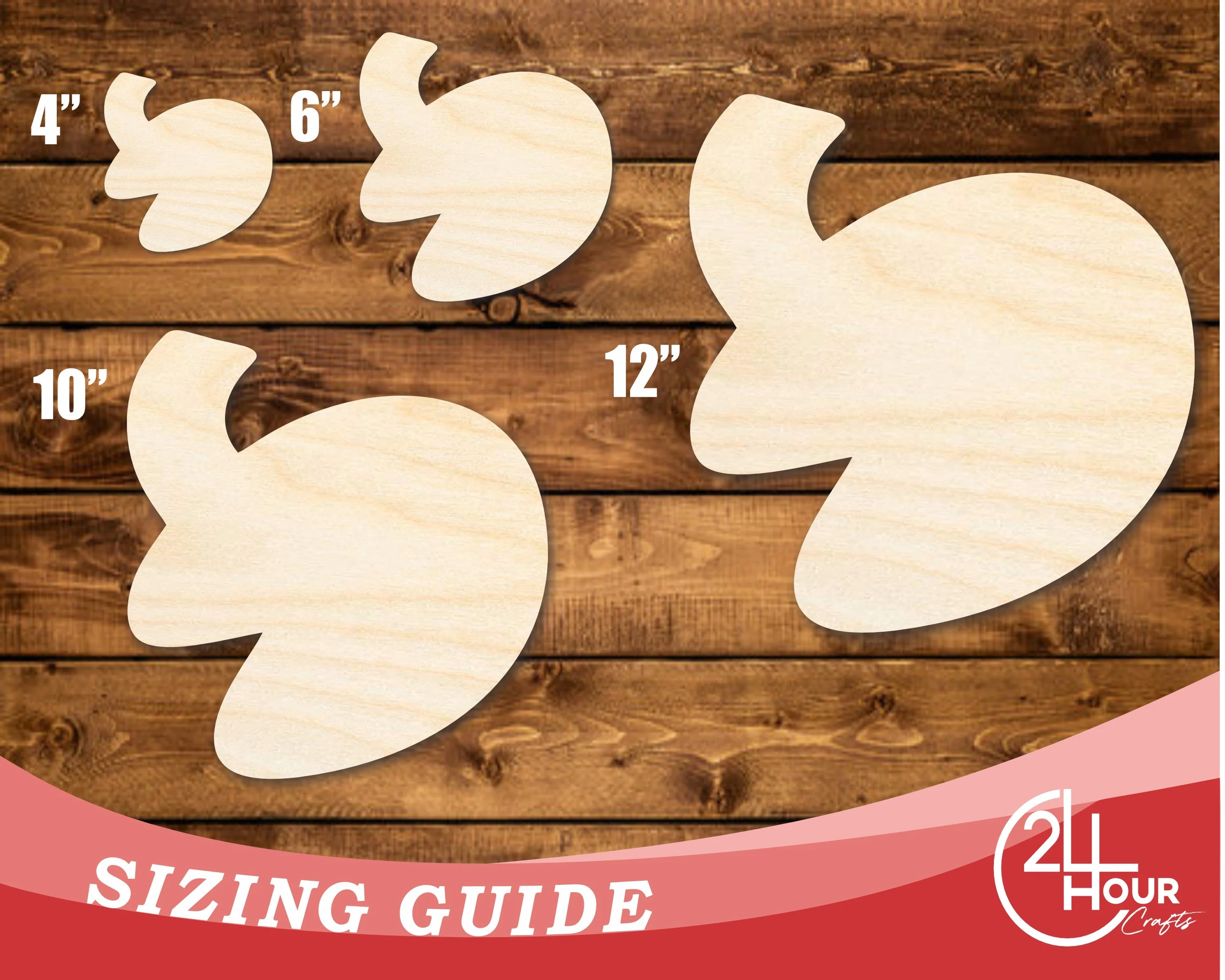 Unfinished Wood Open Fortune Cookie Shape | DIY Craft Cutout | up to 46" DIY - Image 3
