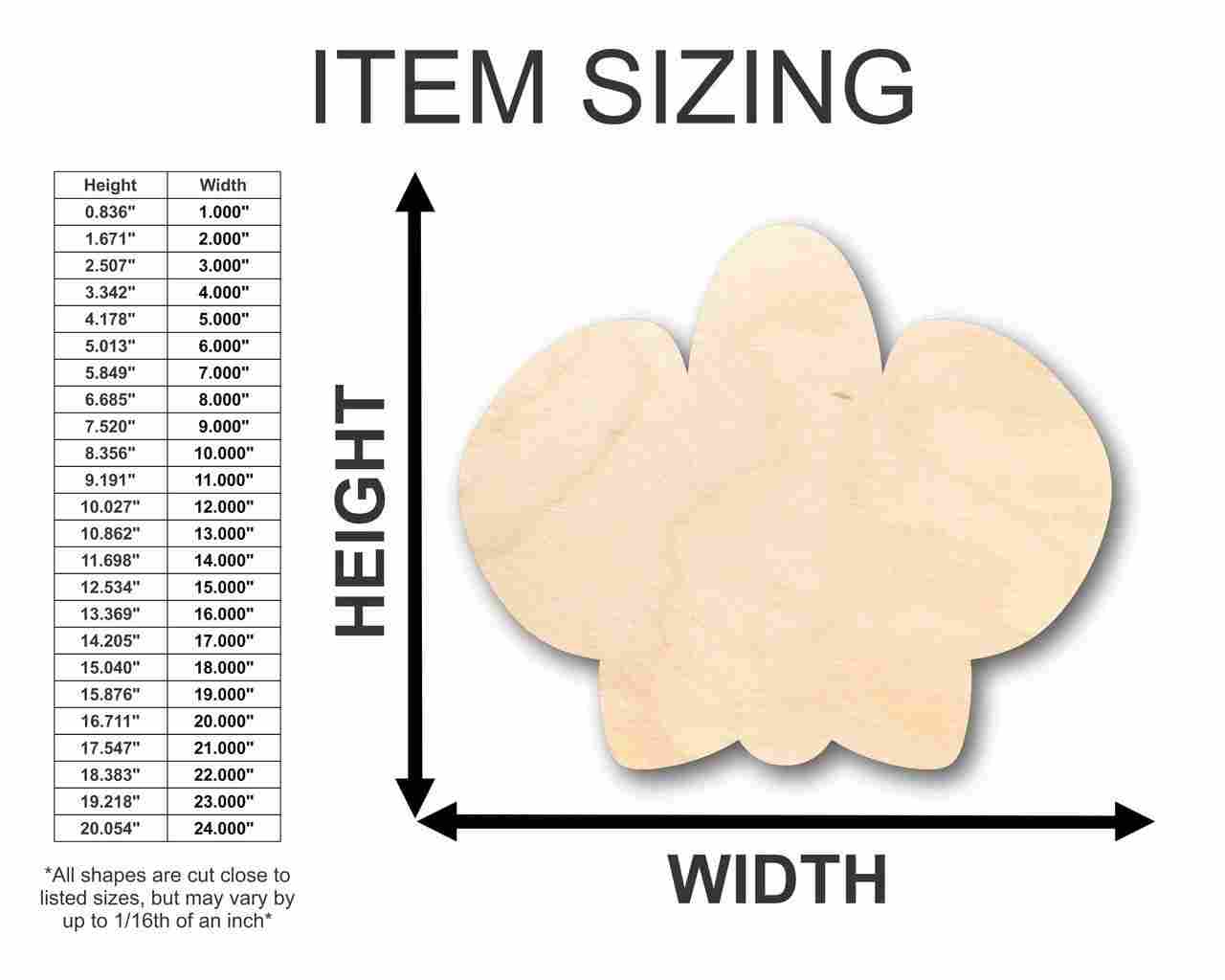 Unfinished Wood Orchid Flower Shape - Spring - Craft - up to 46" DIY - Image 2