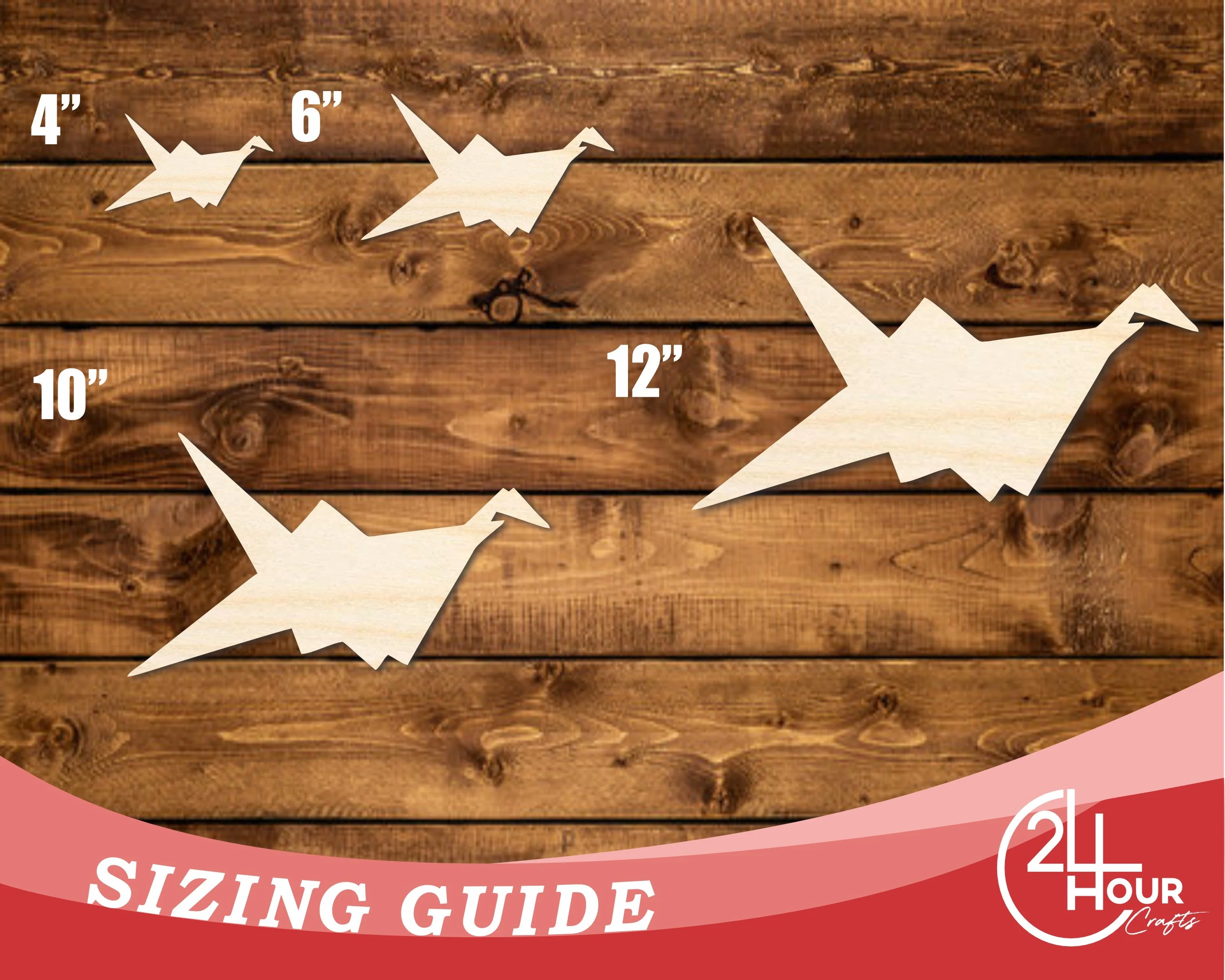 Unfinished Wood Origami Bird Shape | DIY Craft Cutout | up to 46" DIY - Image 3