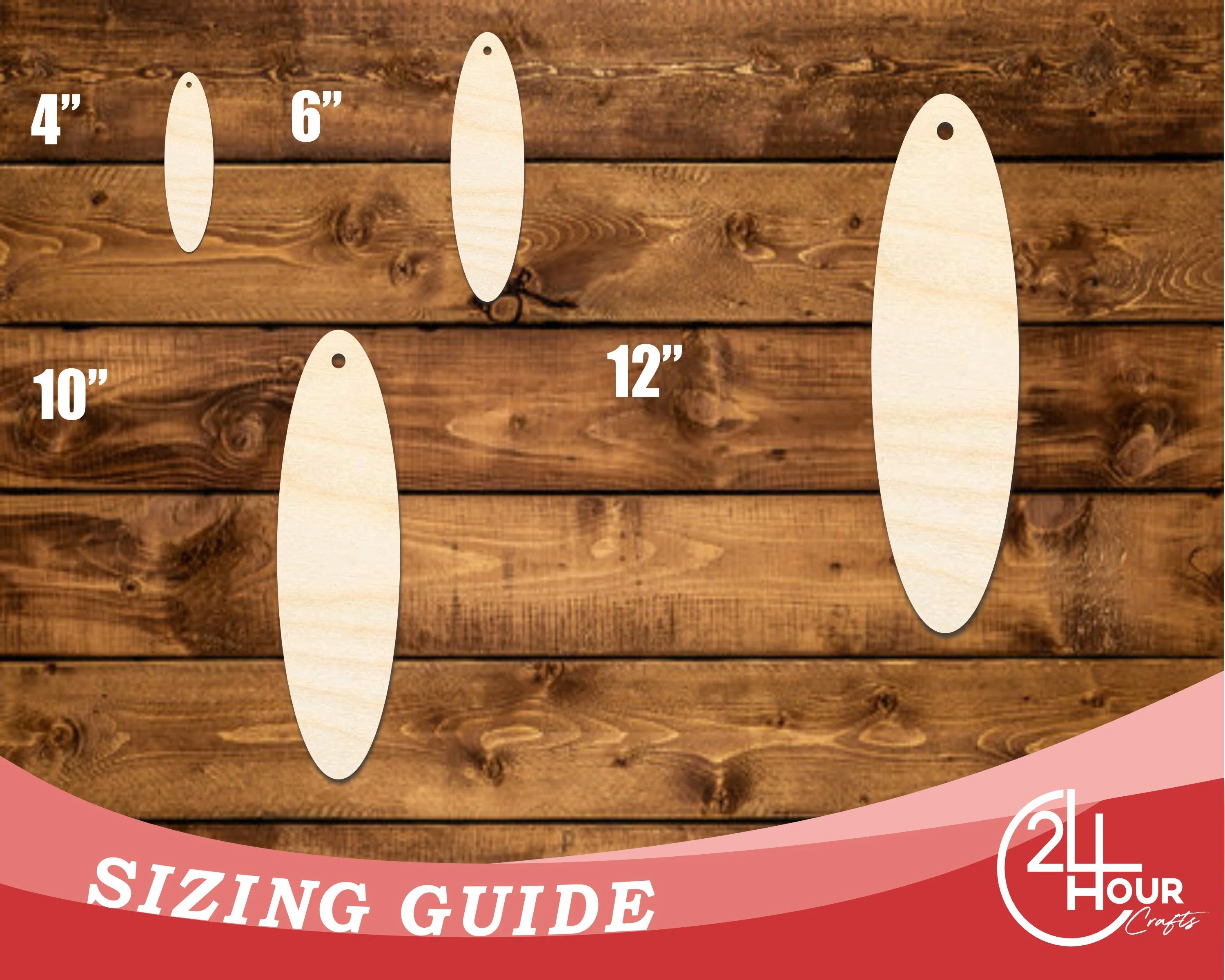 Unfinished Wood Oval Bookmark Shape | DIY Craft Cutout | up to 12" DIY - Image 3