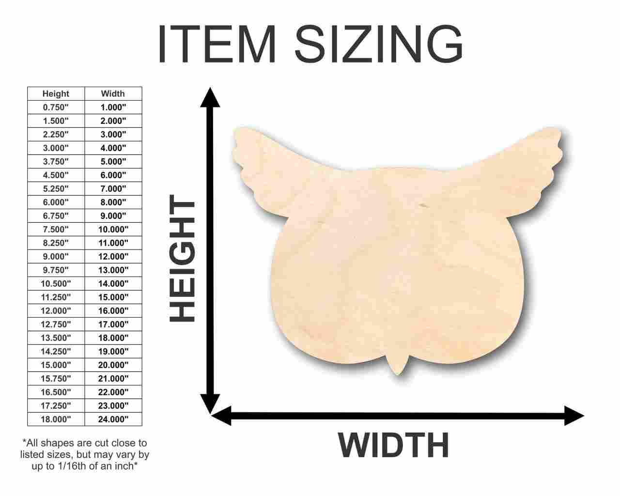 Unfinished Wood Owl Head Shape - Animal - Wildlife - Craft - up to 46" DIY - Image 2