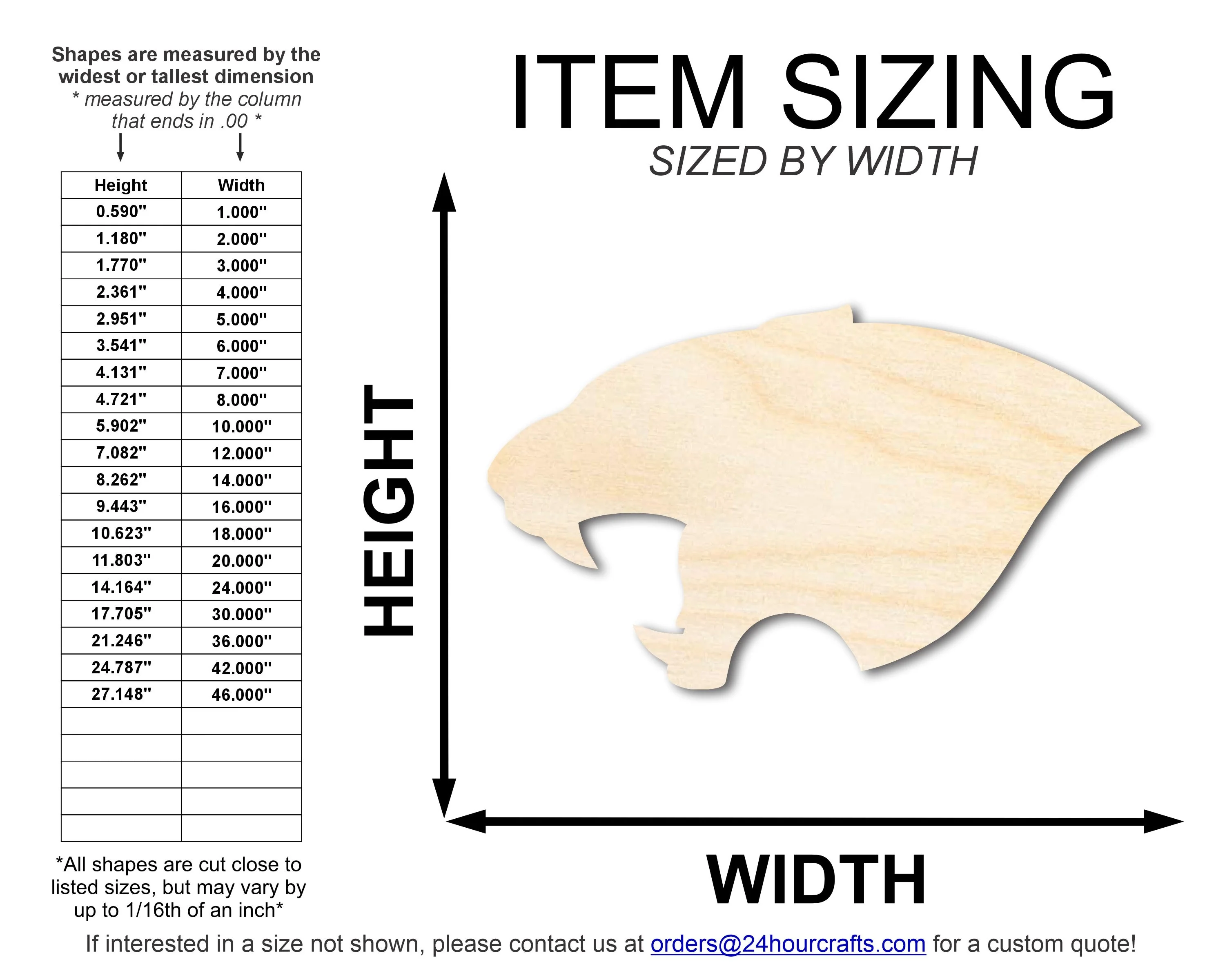 Unfinished Wood Panther Mascot Shape | DIY Craft Cutout | up to 46" DIY - Image 2