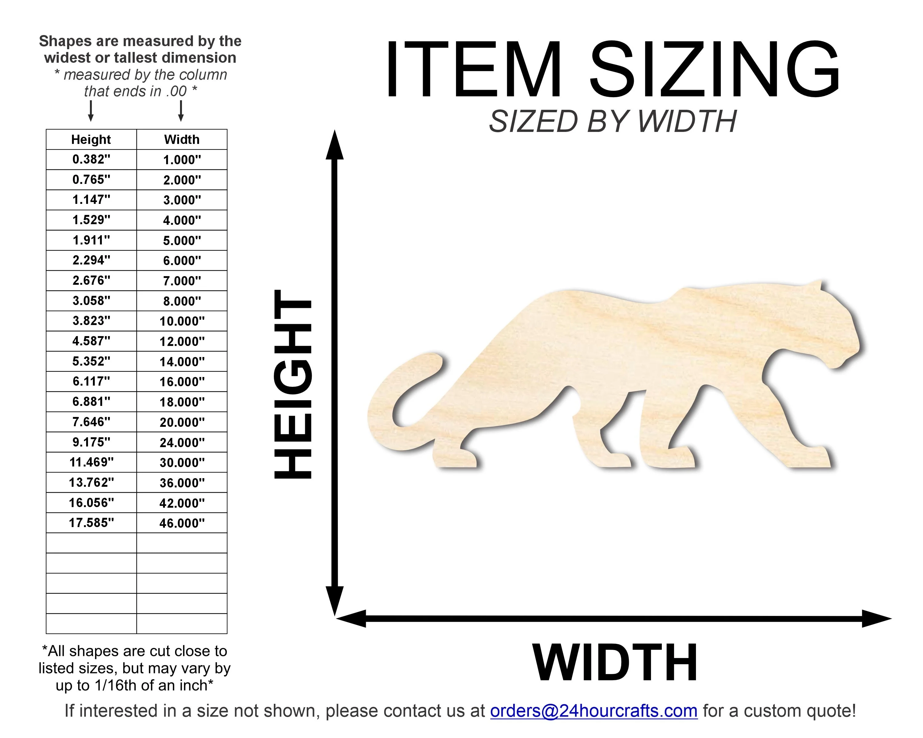 Unfinished Wood Panther Mascot Shape | DIY Craft Cutout | up to 46" DIY - Image 2